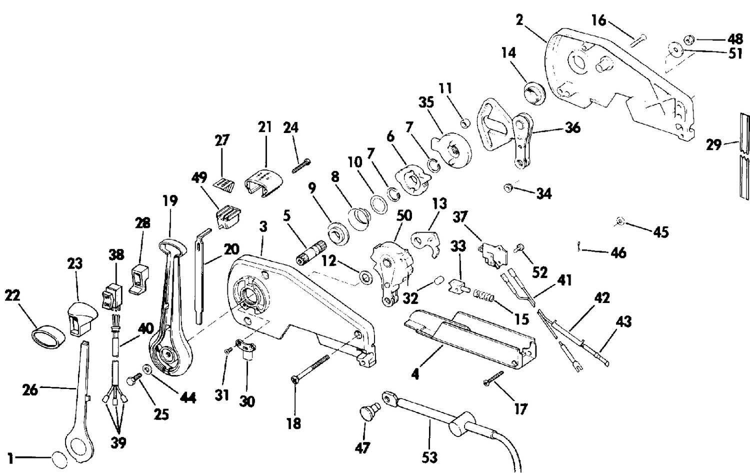 REMOTE CONTROL ASSEMBLY - SINGLE LEVER