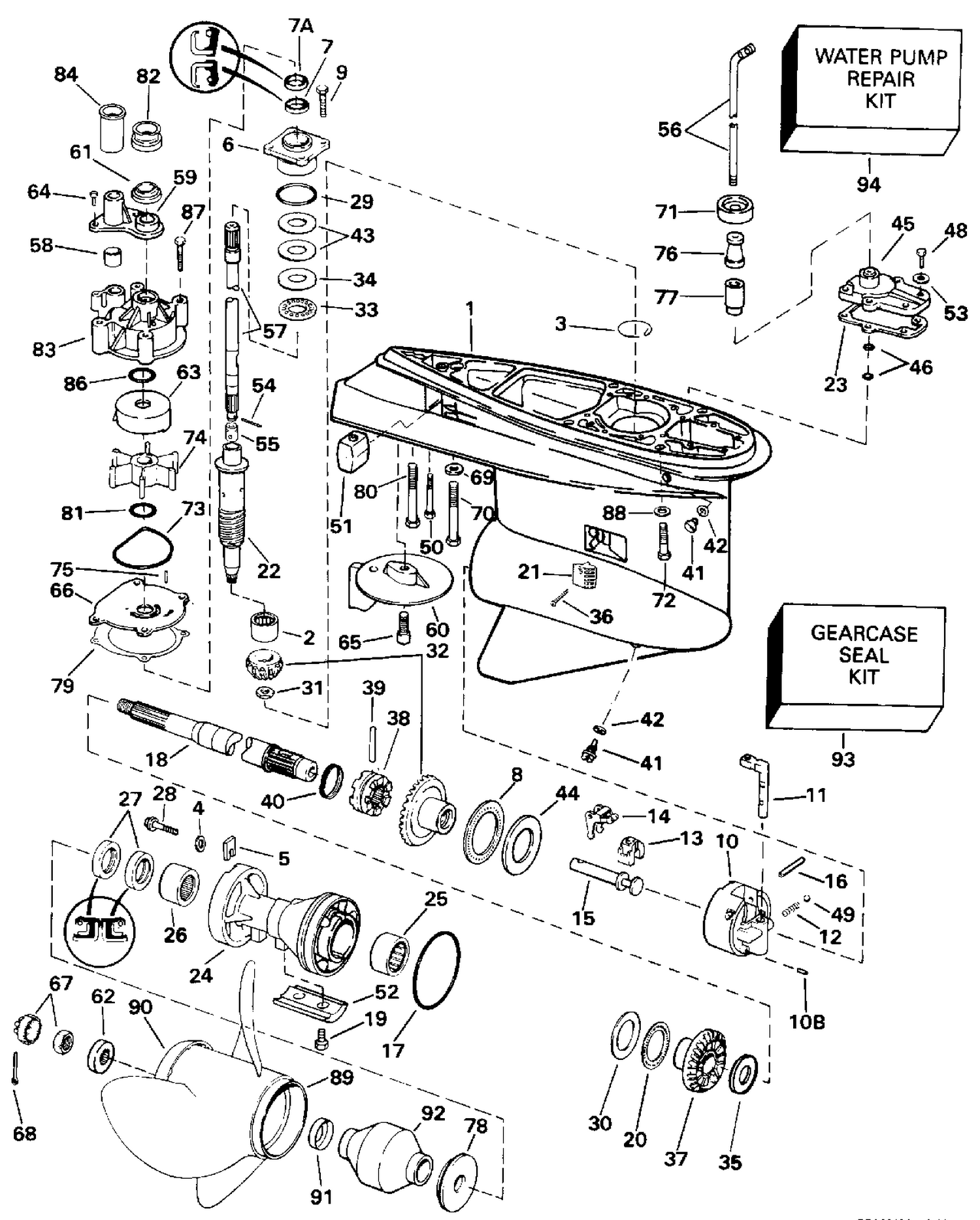 GEARCASE - STANDARD ROTATION - 25 IN. & 30 IN. MODELS