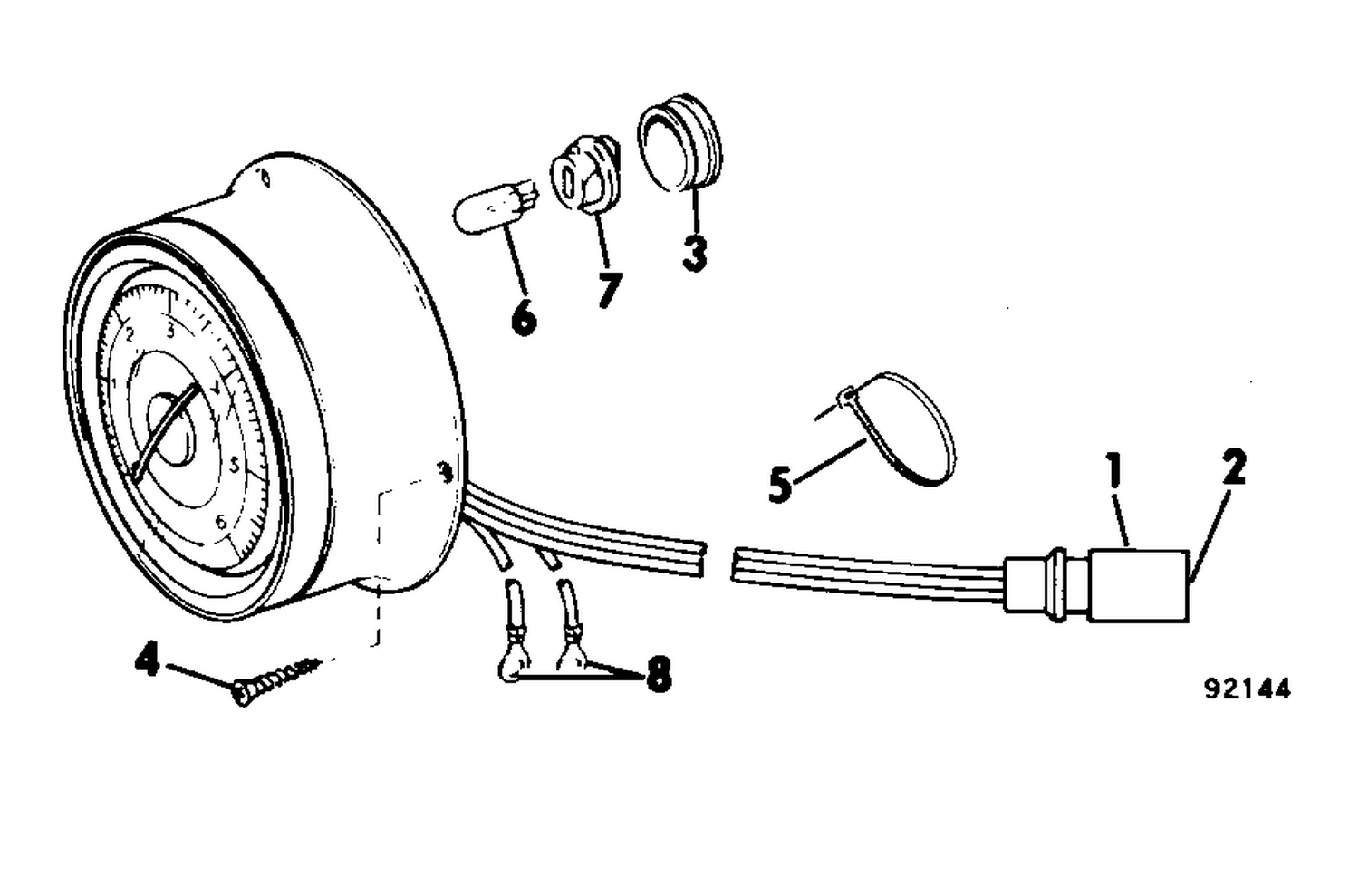TACHOMETER KIT - SURFACE MOUNT - PLUG IN 70-235