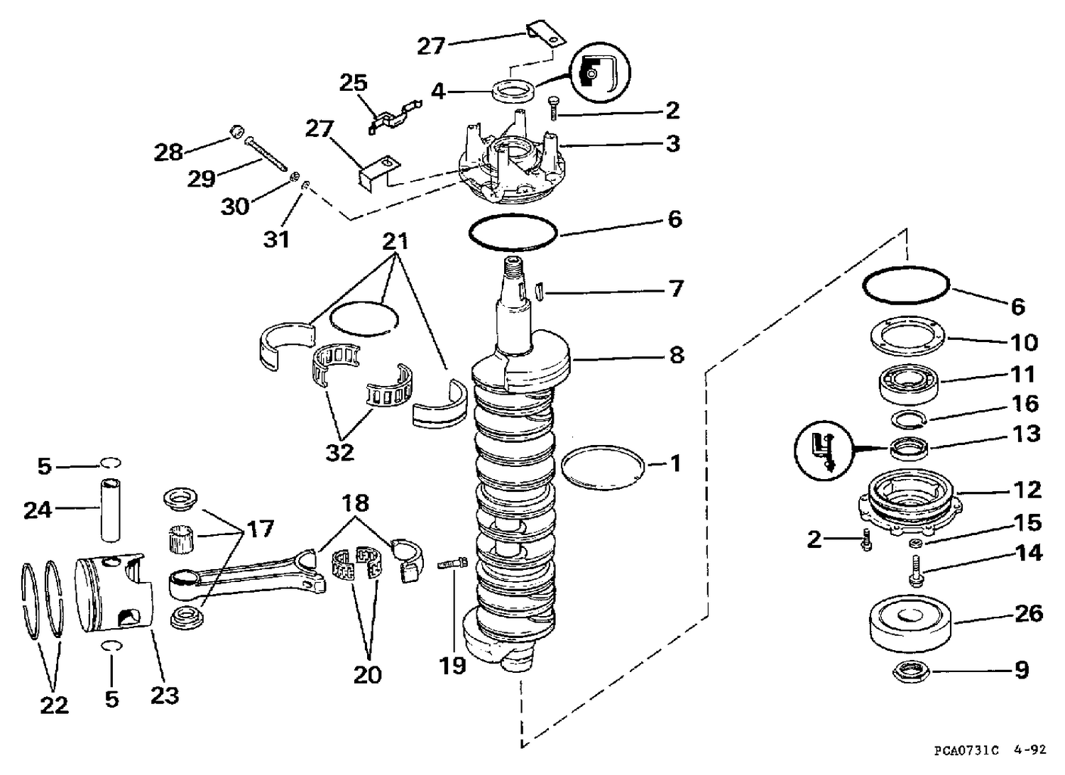 CRANKSHAFT & PISTON