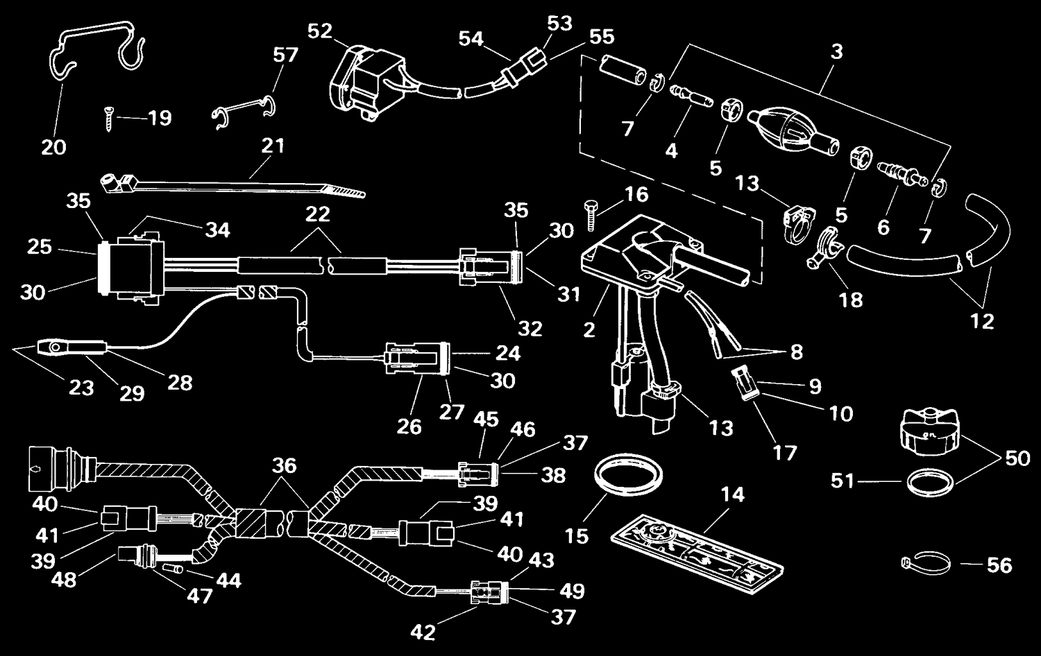 ENGINE CABLE ADAPTER KIT -- 95 BOAT TO 98 ENGINE P/N 176345