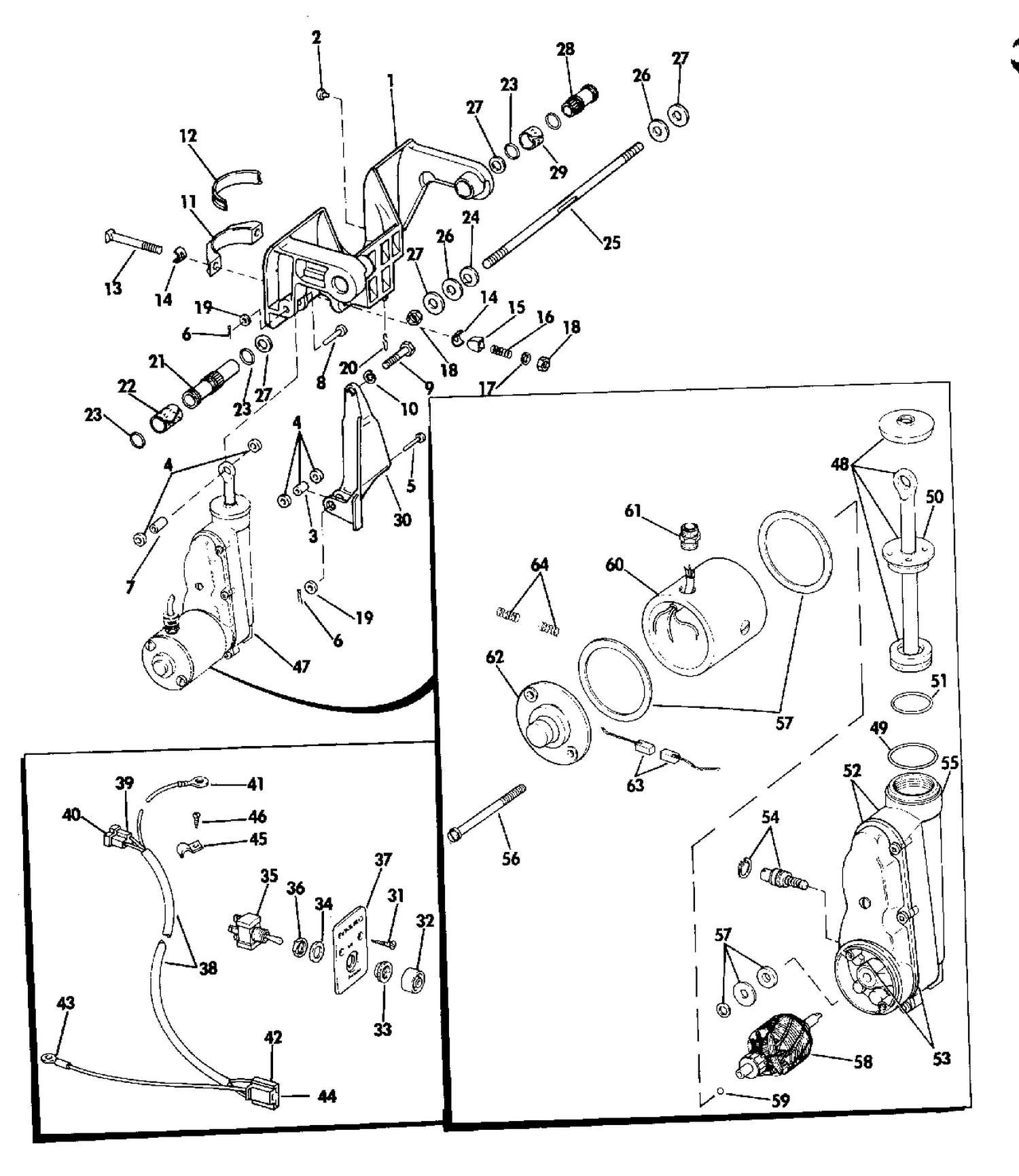 POWER TILT KIT 40 HP MODELS