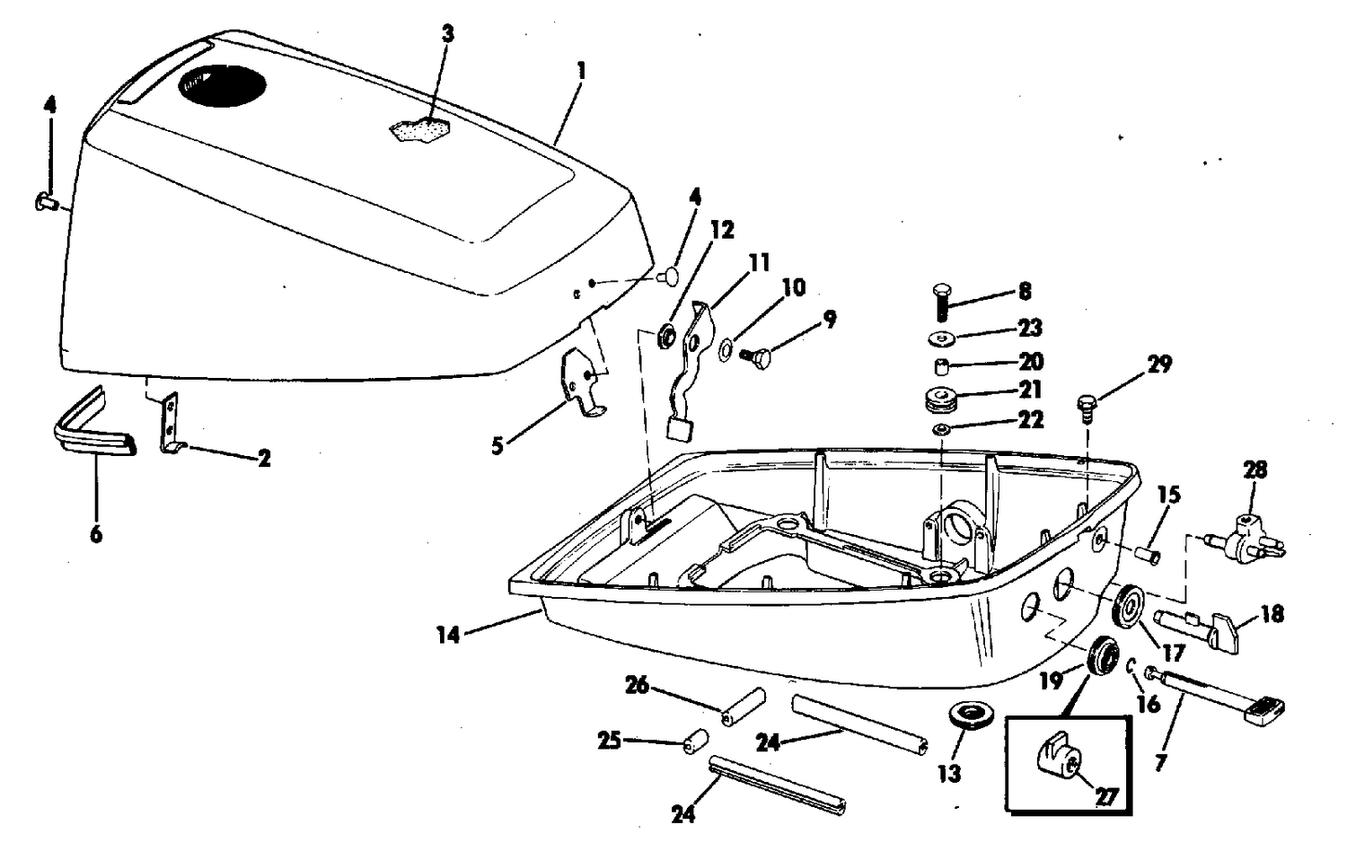 MOTOR COVER-4.5 JOHNSON MODELS