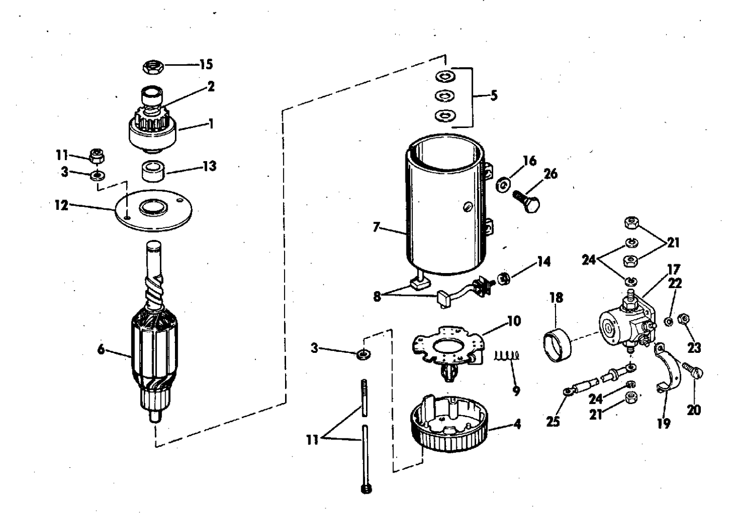 ELECTRIC STARTER & SOLENOID, PRESTOLITE MODELS MGD-4007