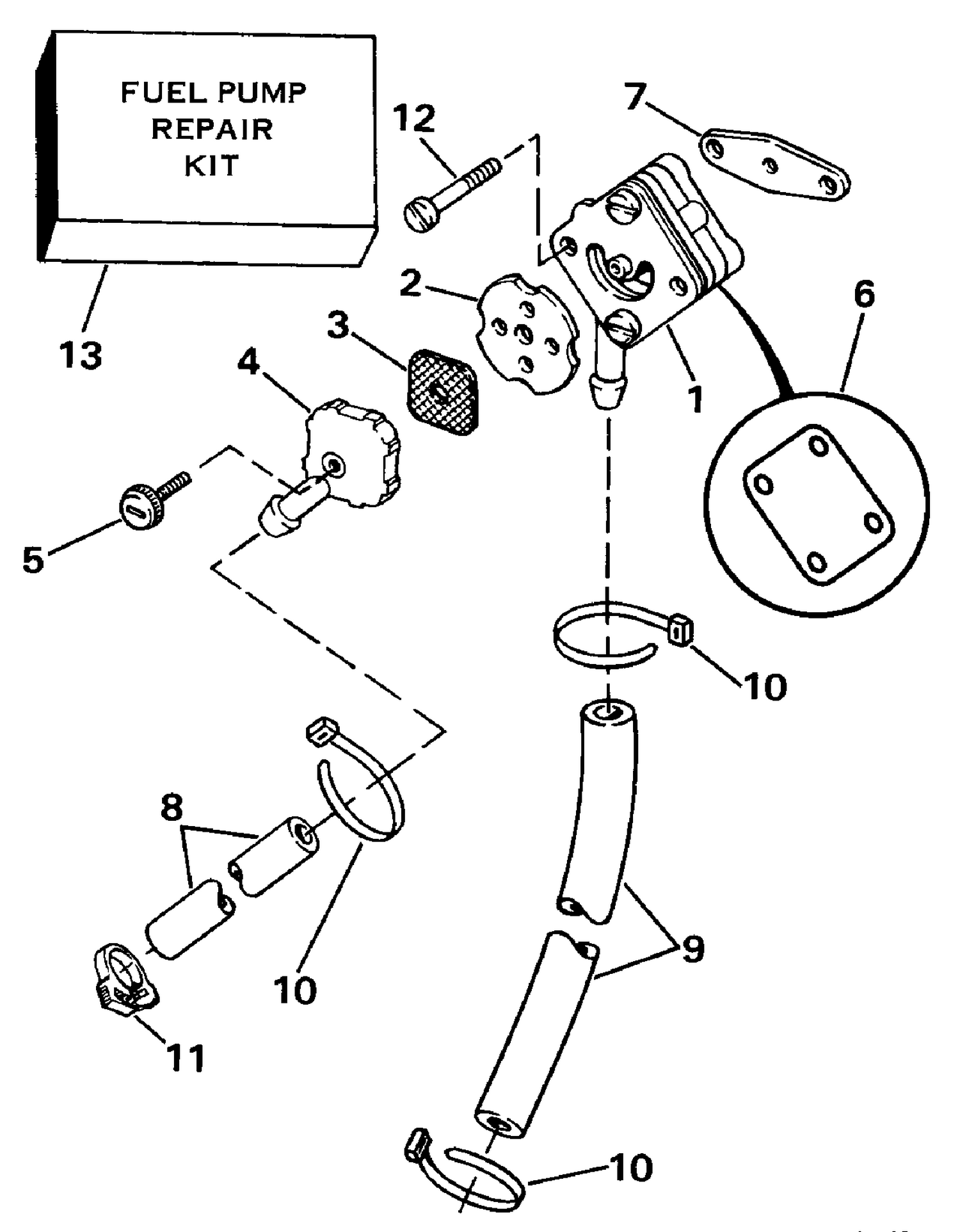 FUEL PUMP - ROPE START MODELS