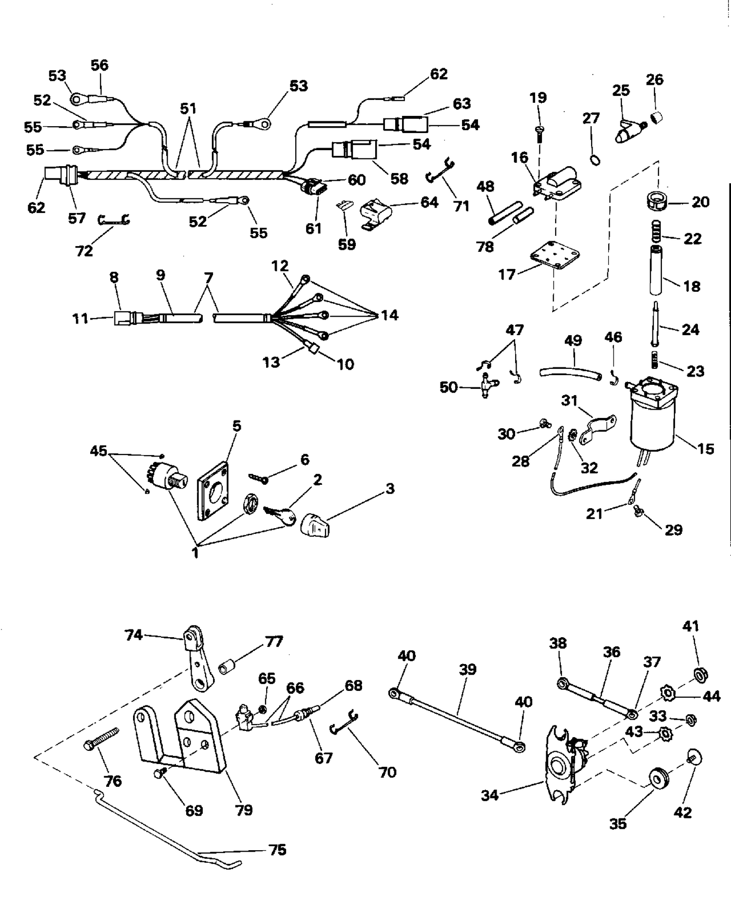 REMOTE START KIT - 9.9, 15 TILLER ELECTRIC (2-STROKE)