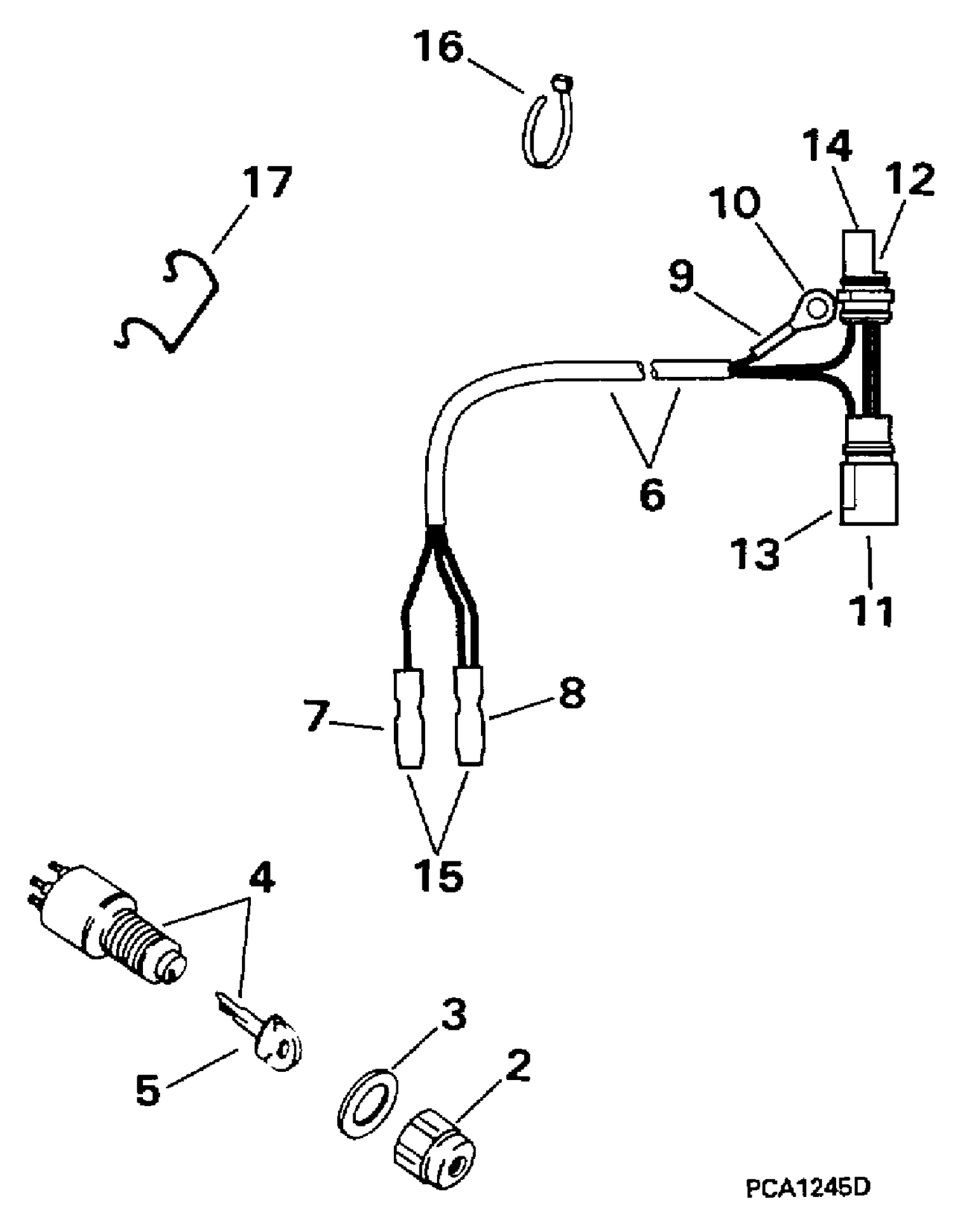 IGNITION SWITCH KIT - 25, 35 ROPE (3-CYLINDER)