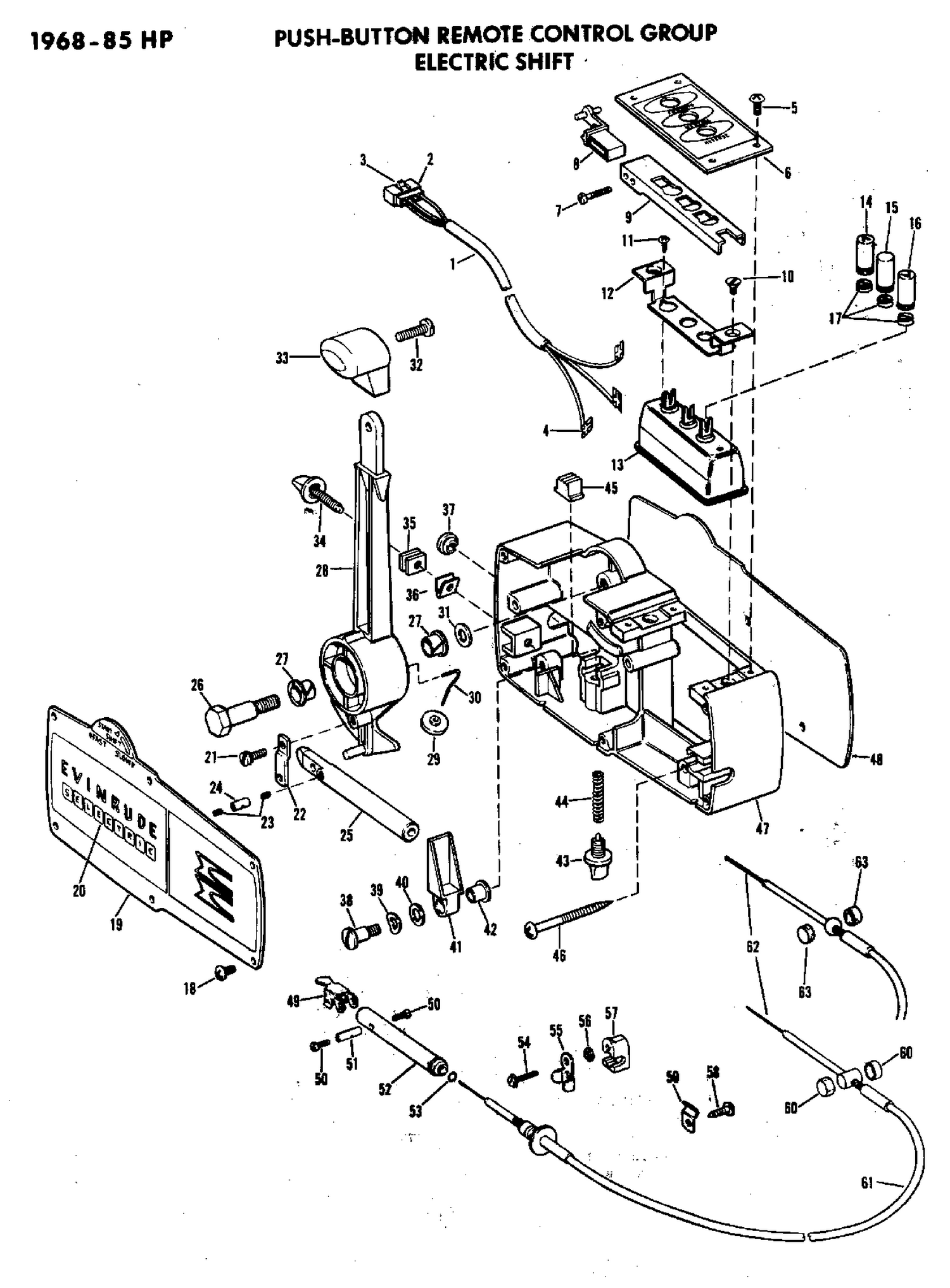 PUSH-BUTTON REMOTE CONTROL GROUP ELECTRIC SHIFT