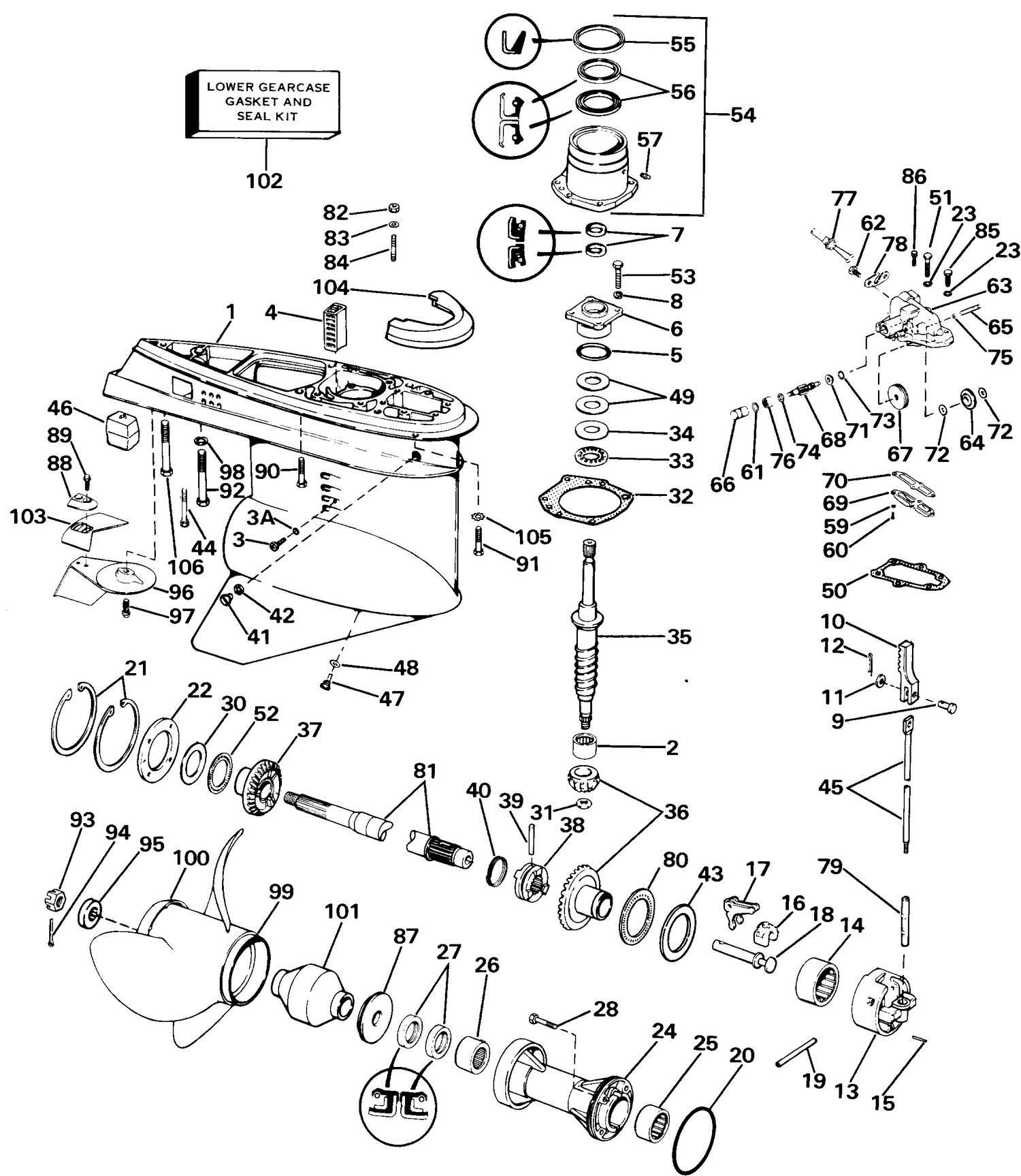 LOWER GEARCASE GROUP
