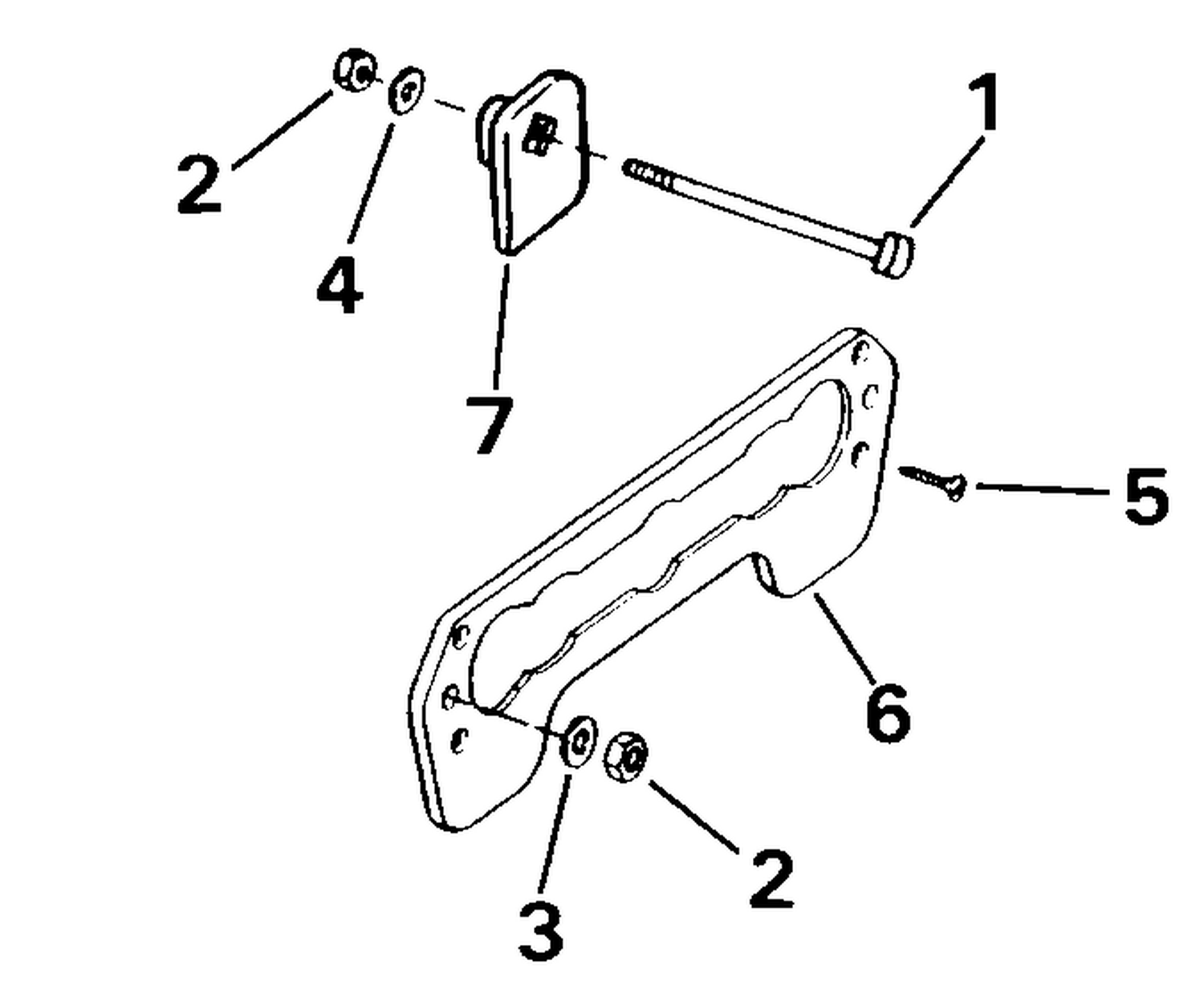 TRANSOM MOUNT KIT - ROPE START ONLY