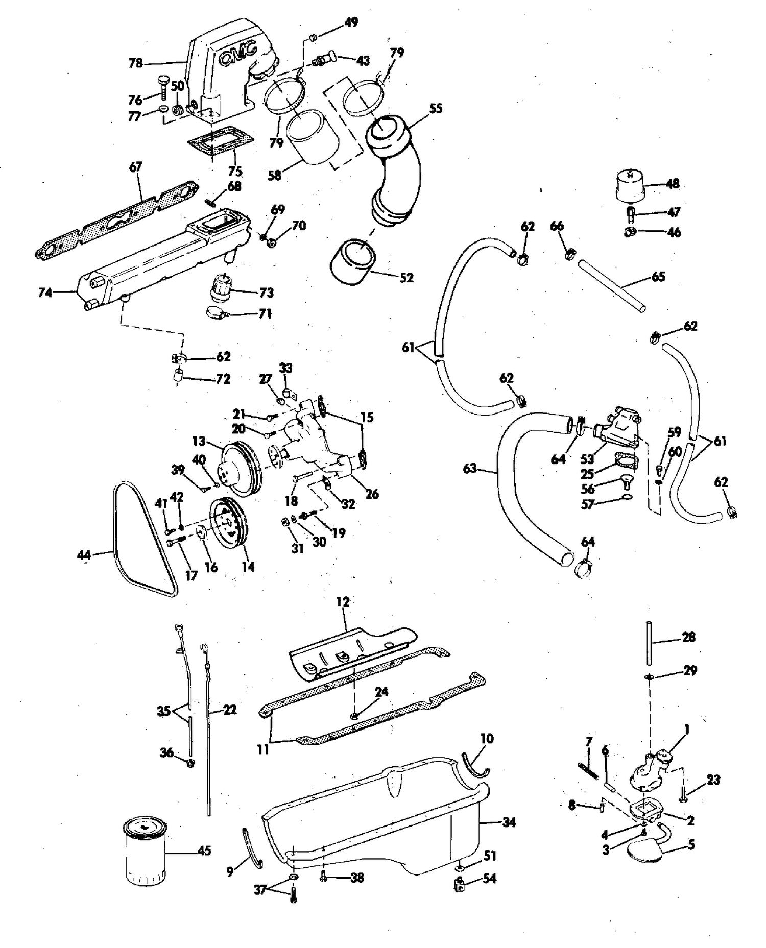 WATER, EXHAUST & OIL SYSTEM GROUP