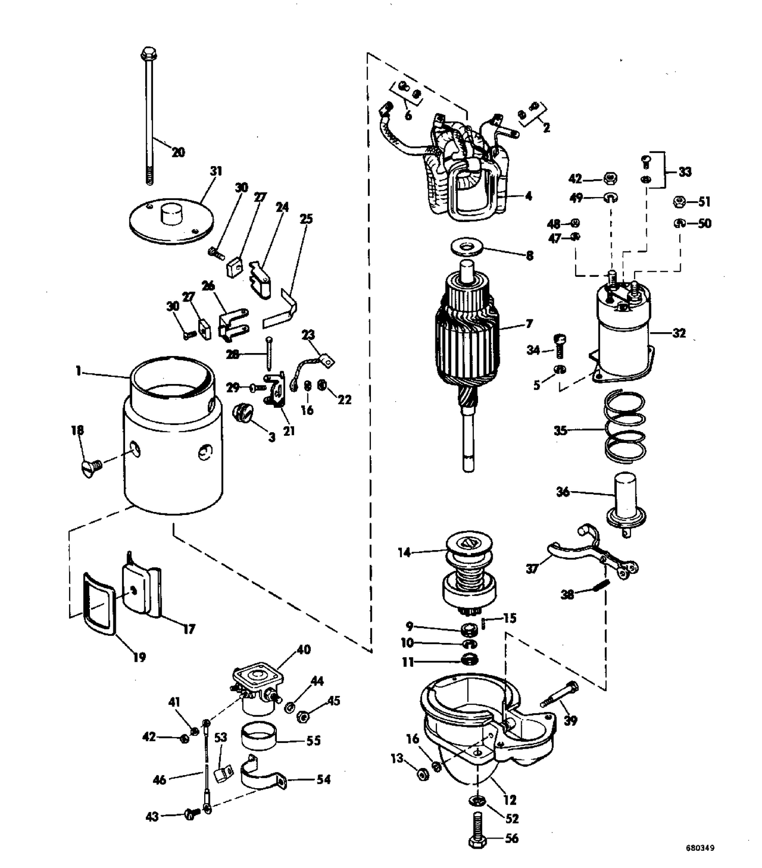 STARTER MOTOR AND SOLENOID GROUP