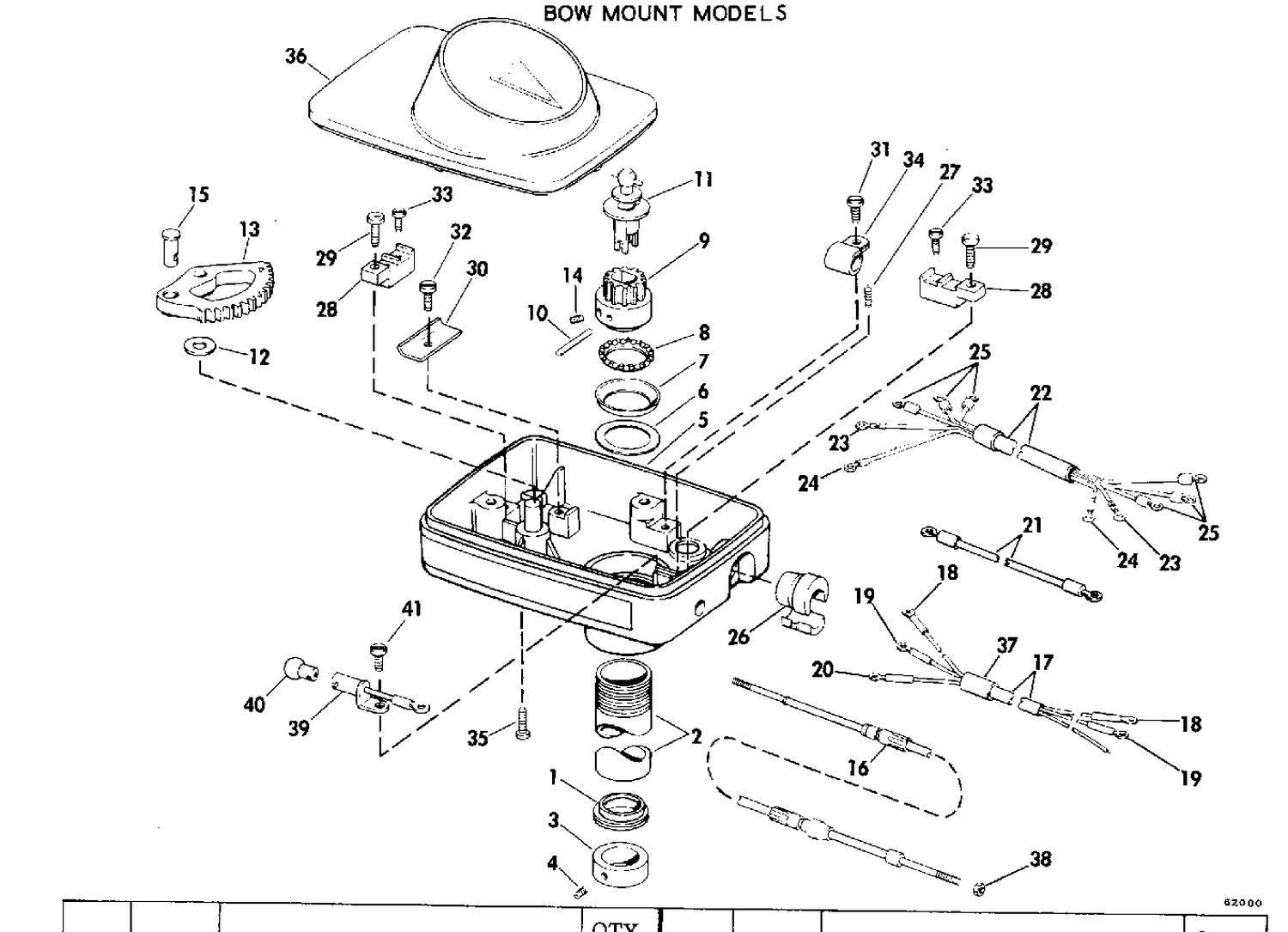 STEERING HOUSING GROUP BOW MOUNT MODELS