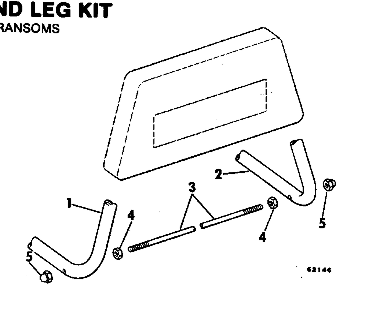 DISPLAY STAND LEG KIT  EXTRA LONG TRANSOMS