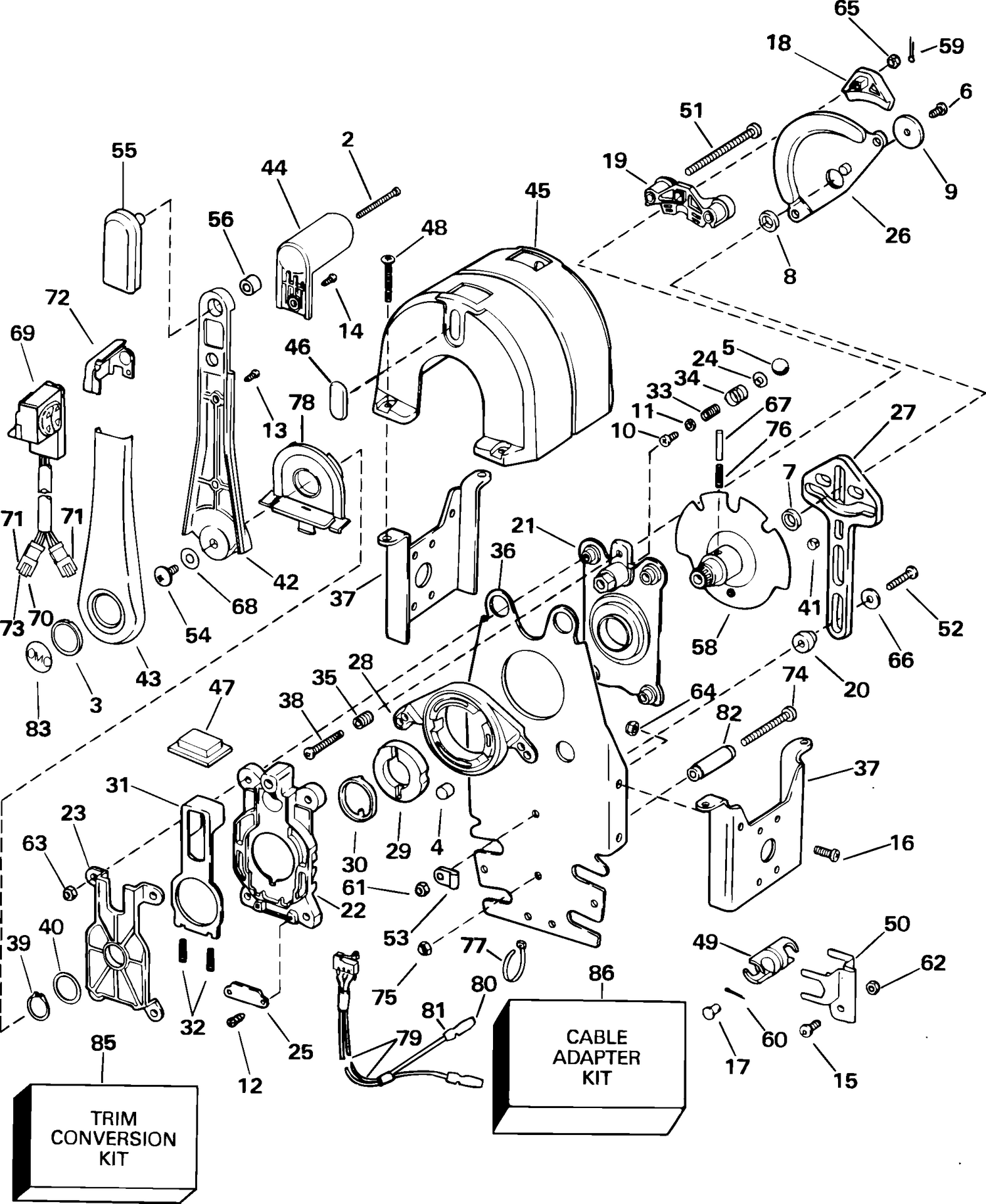 REMOTE CONTROL - BINNACLE - DUAL LEVER