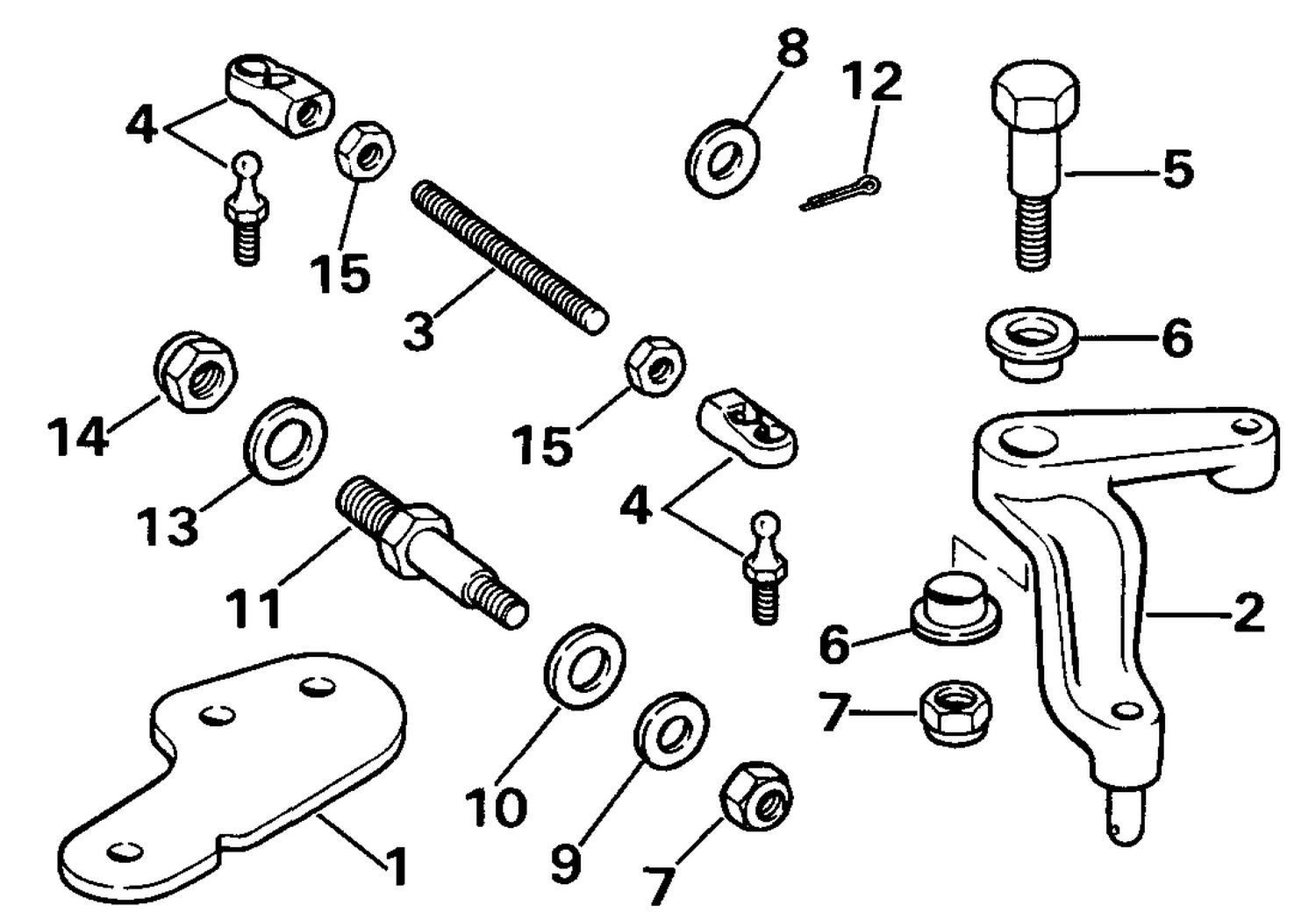 REMOTE CONTROL MOUNTING KIT FOR NON-OMC CABLES - 3.0 LITRE