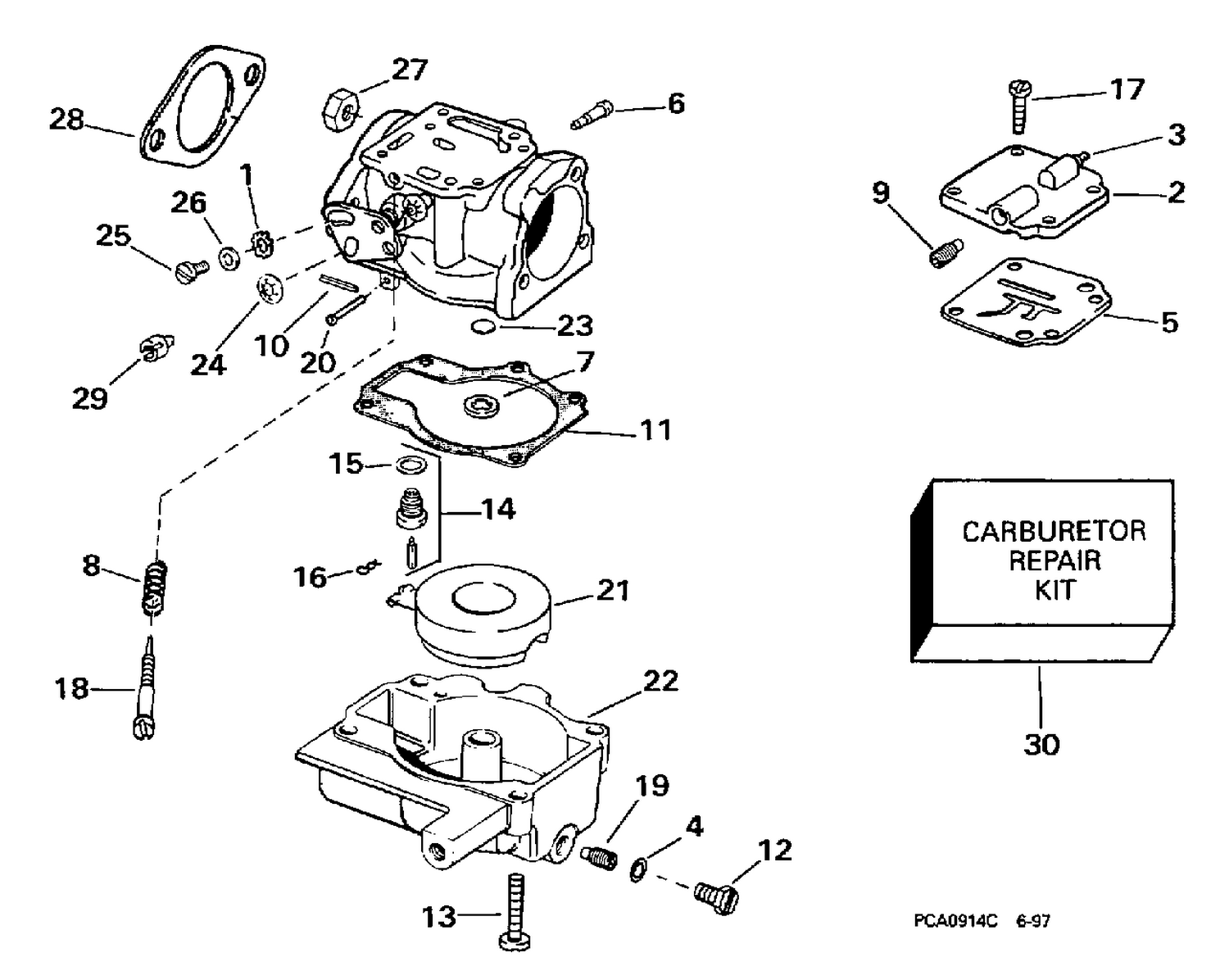 CARBURETOR 30E, 30EL