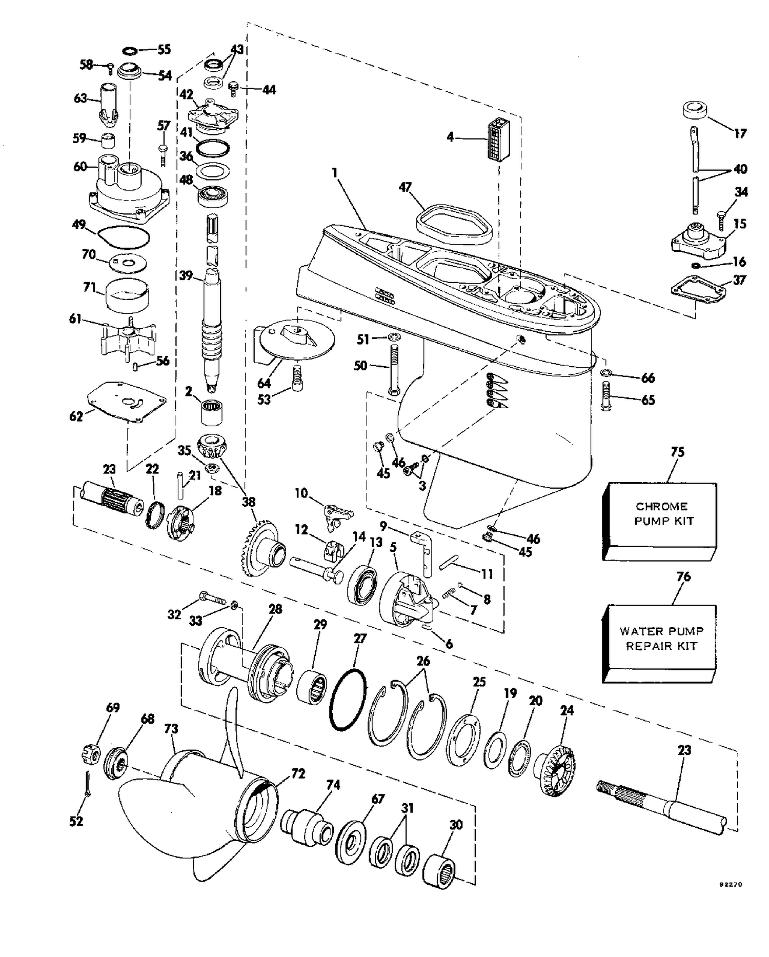 GEARCASE-15"TRANSOM