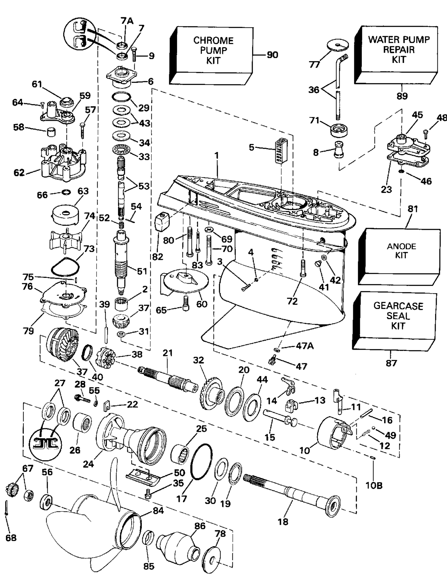 GEARCASE - 140CX COUNTER ROTATION