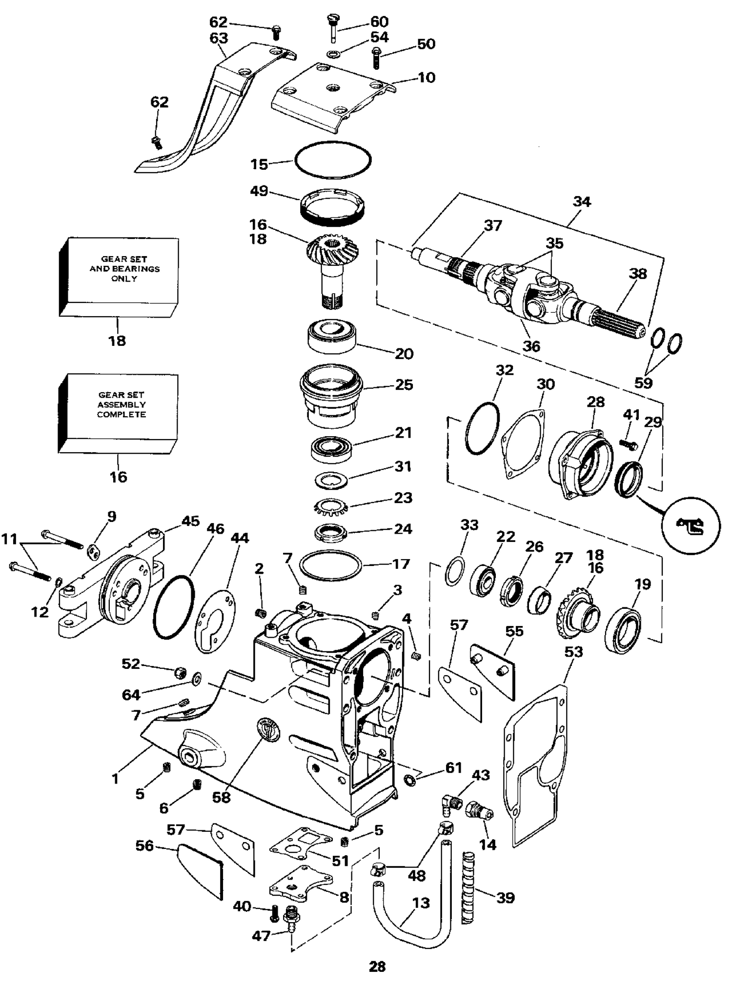 UPPER GEAR HOUSING - 370 MODEL