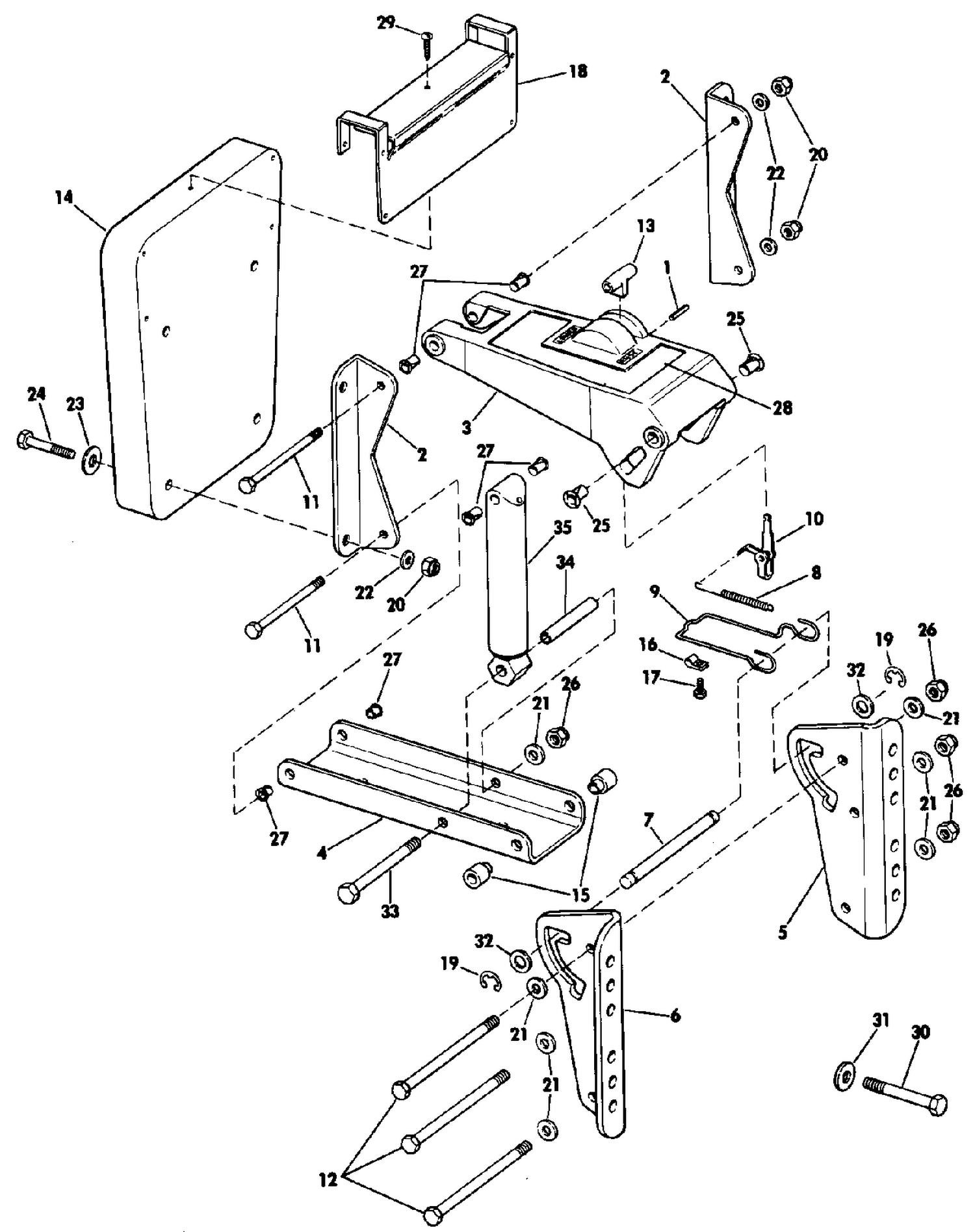 AUXILIARY MOTOR BRACKET KIT - 2 THRU 15