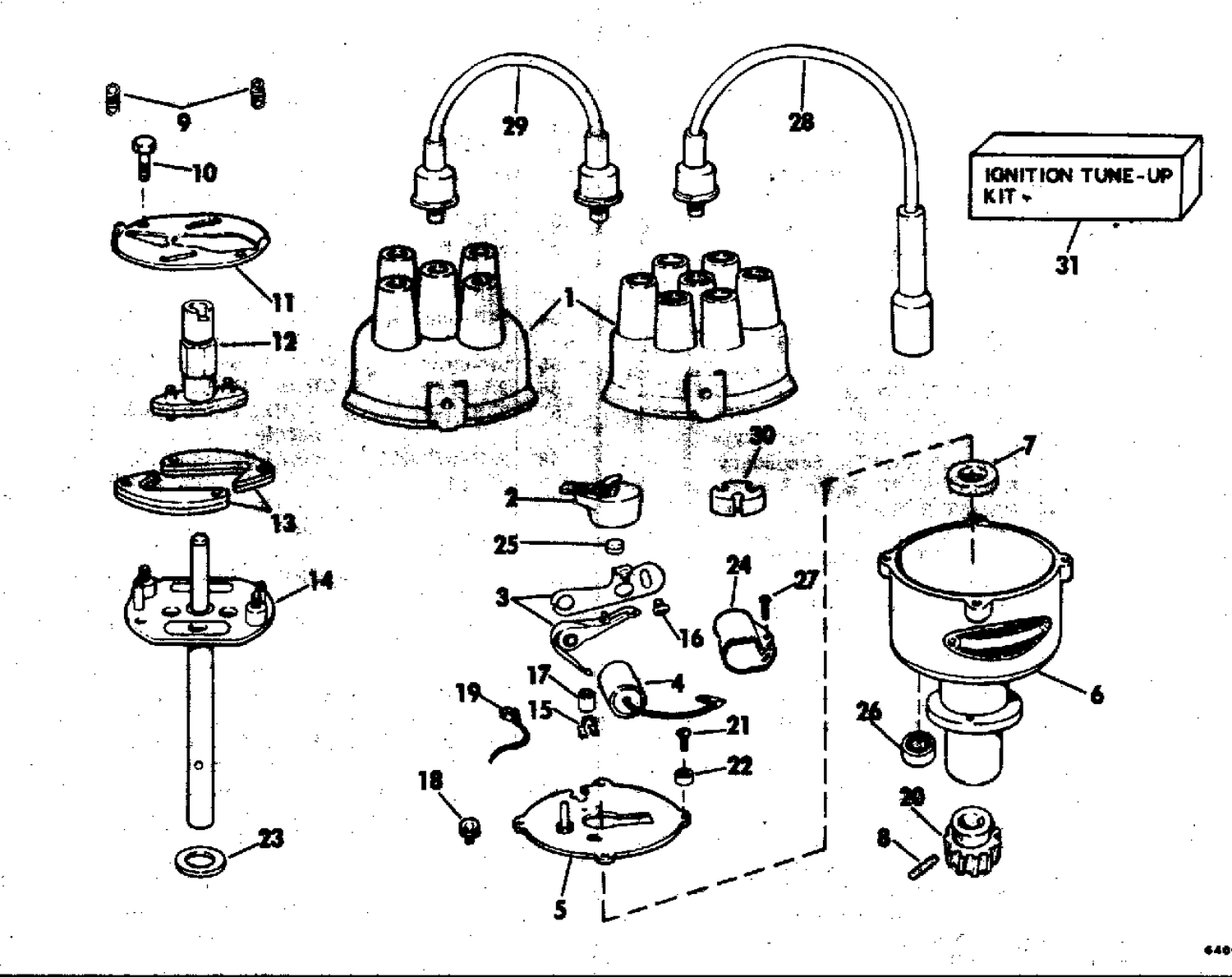 DISTRIBUTOR GROUP 120,140 & 165 HP STERN DRIVE