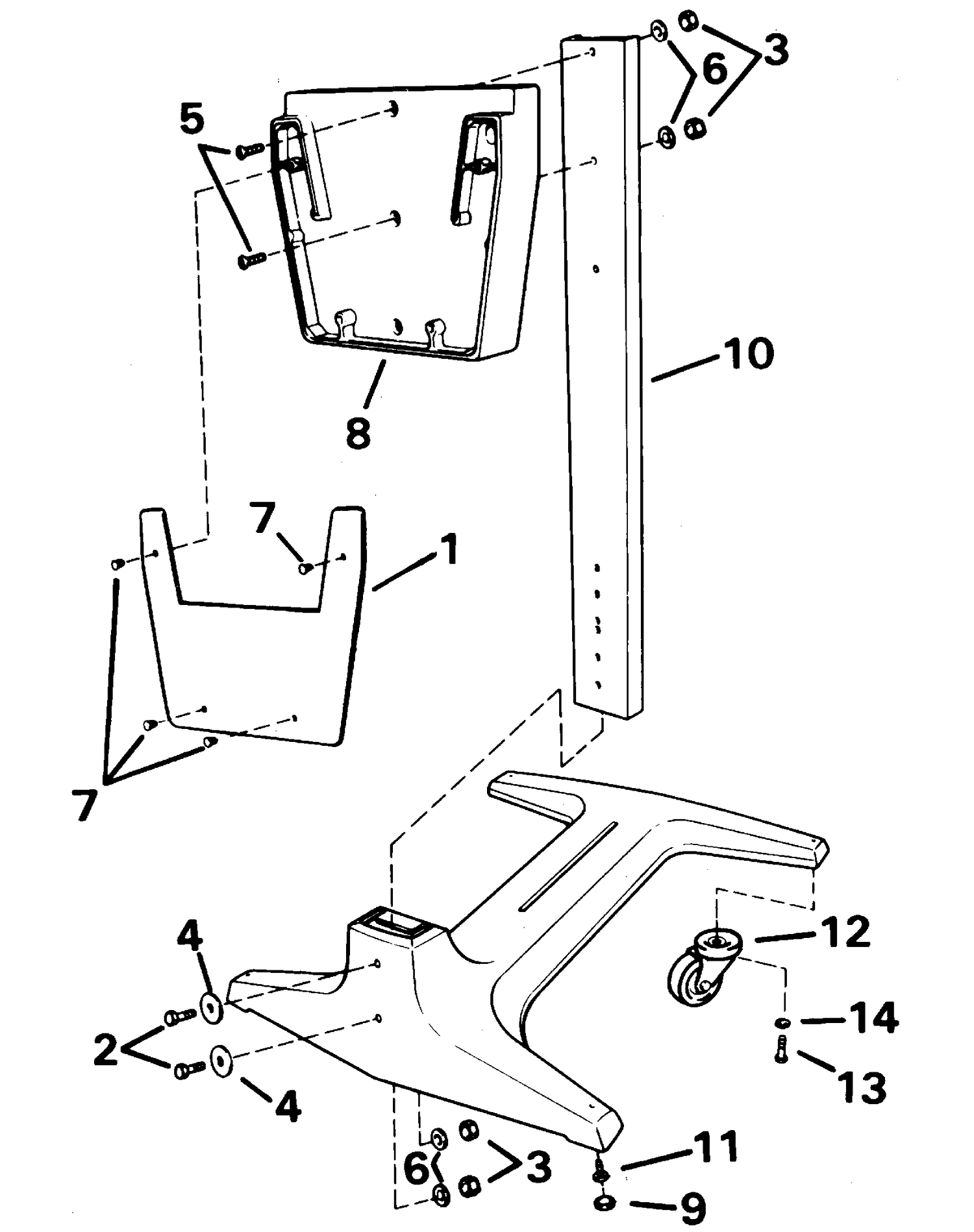 ENGINE DISPLAY STAND - 40 THRU V6