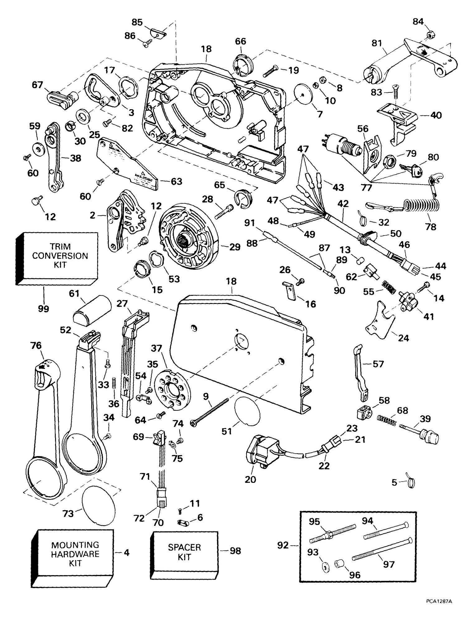 REMOTE CONTROL -- SIDE MOUNT -- KEY SWITCH