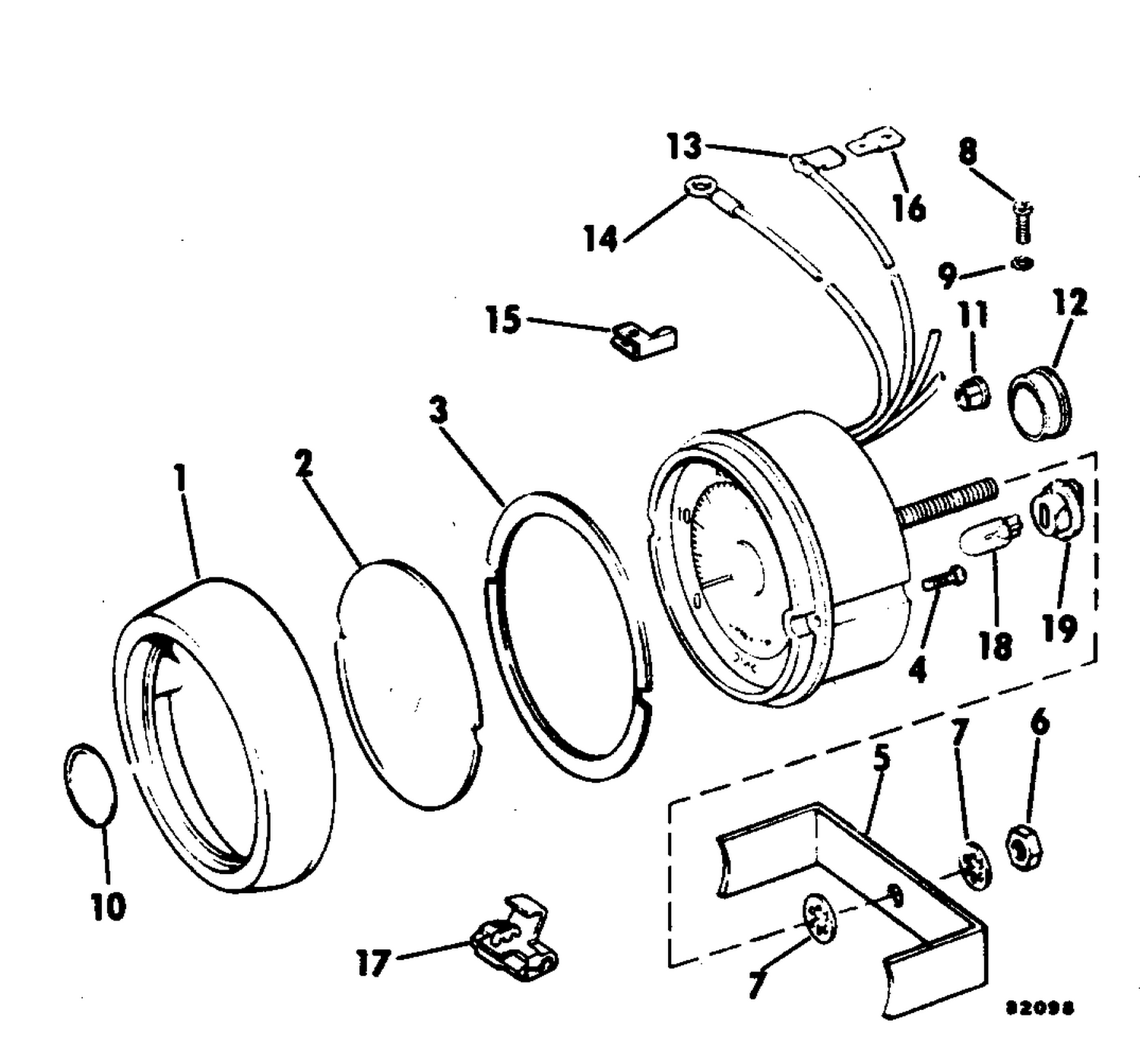 TACHOMETER KIT - SUN SHIELD 70-235