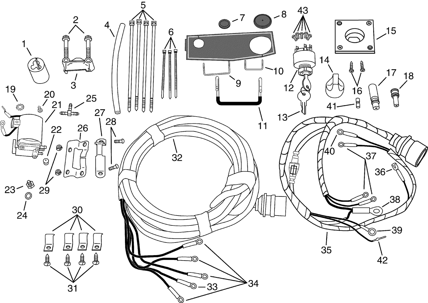 REMOTE START KIT - 25,30 HP (2-Stroke)