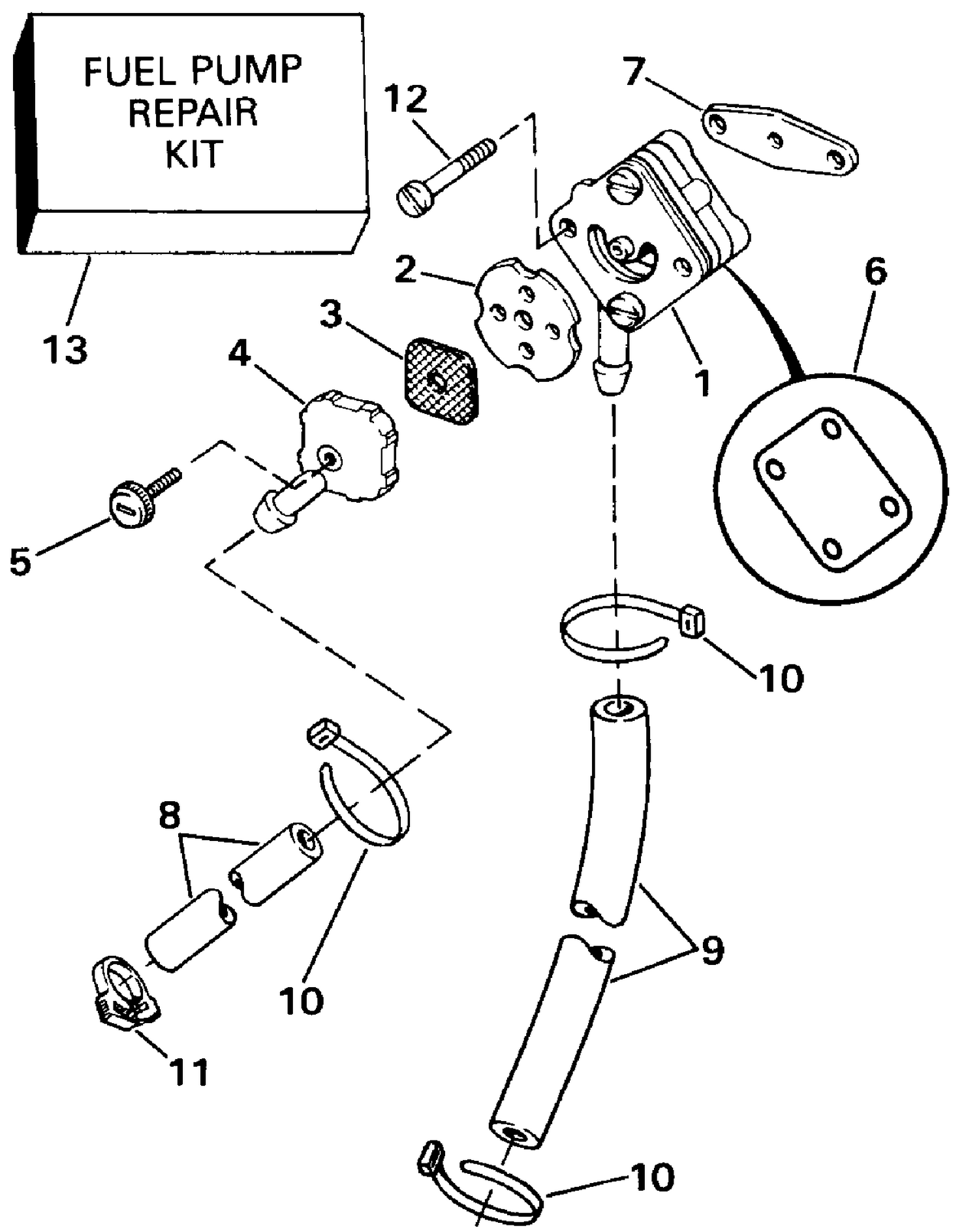 FUEL PUMP - ROPE START MODELS