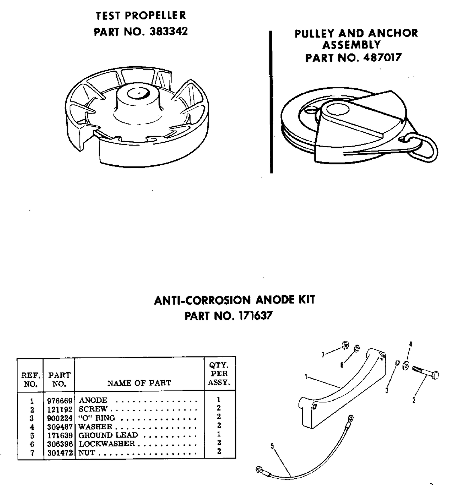 ANTI-CORROSION ANODE KIT PART NO.171637