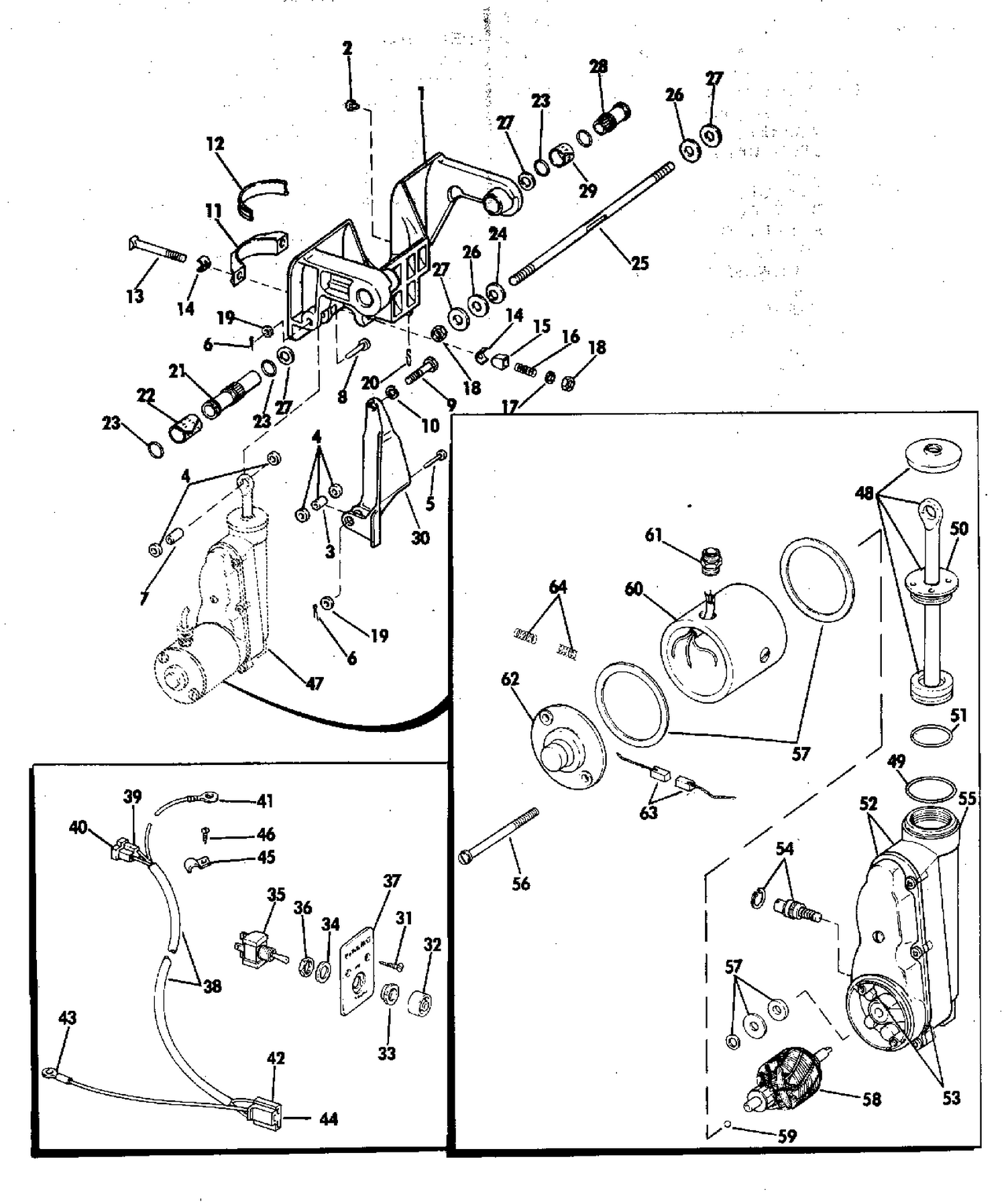 POWER TILT KIT 40 HP MODELS