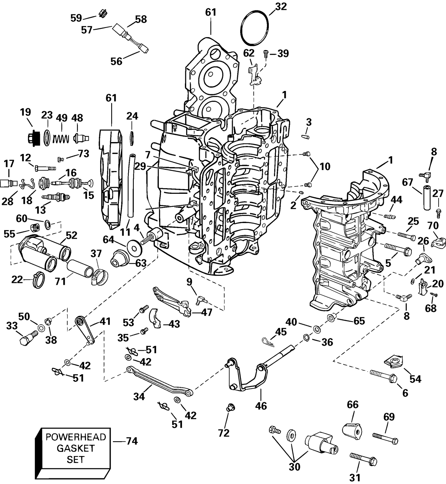 CYLINDER AND CRANKCASE