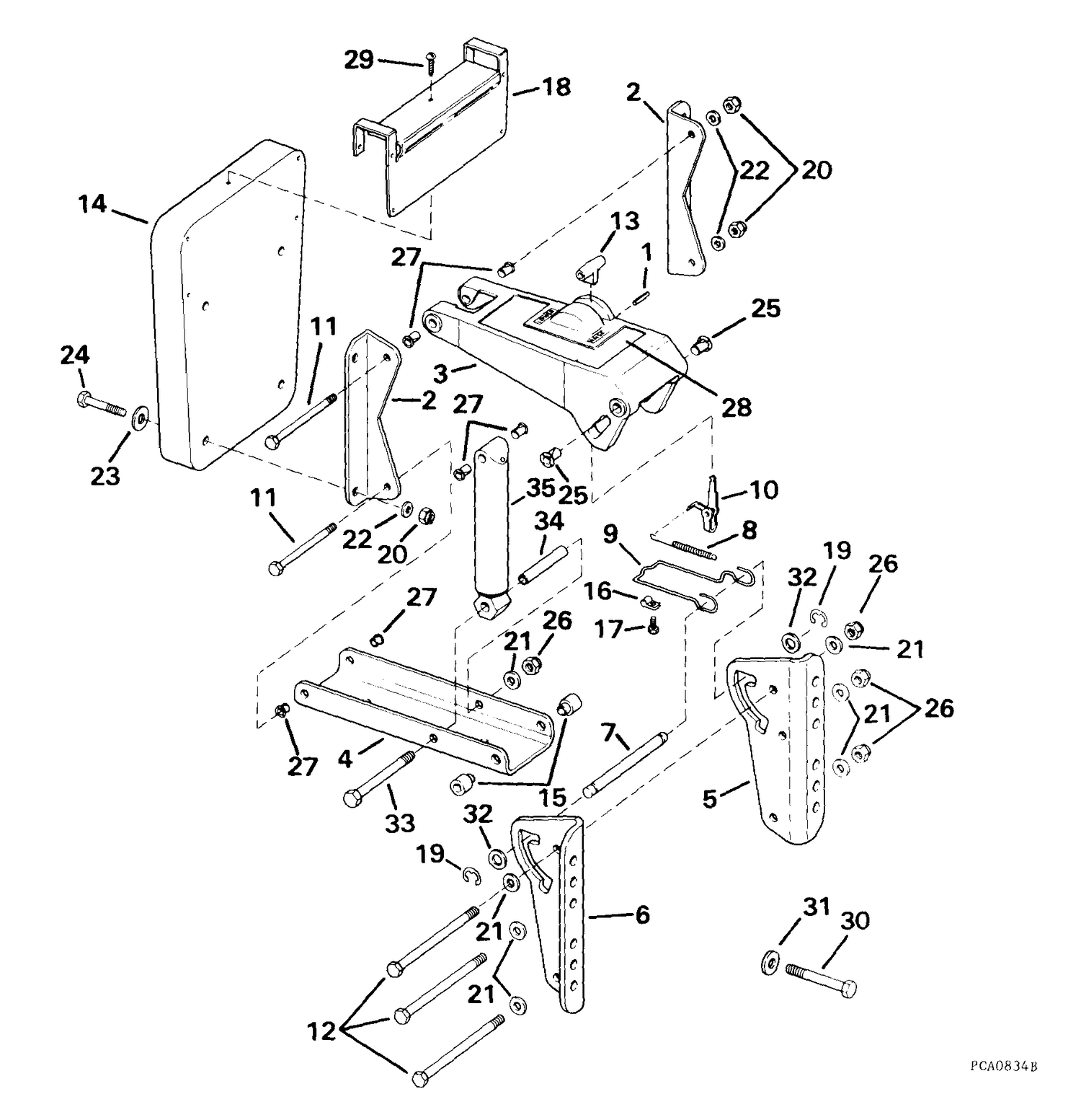 AUXILIARY MOTOR BRACKET KIT -- 80 LBS. (36.2 KG)