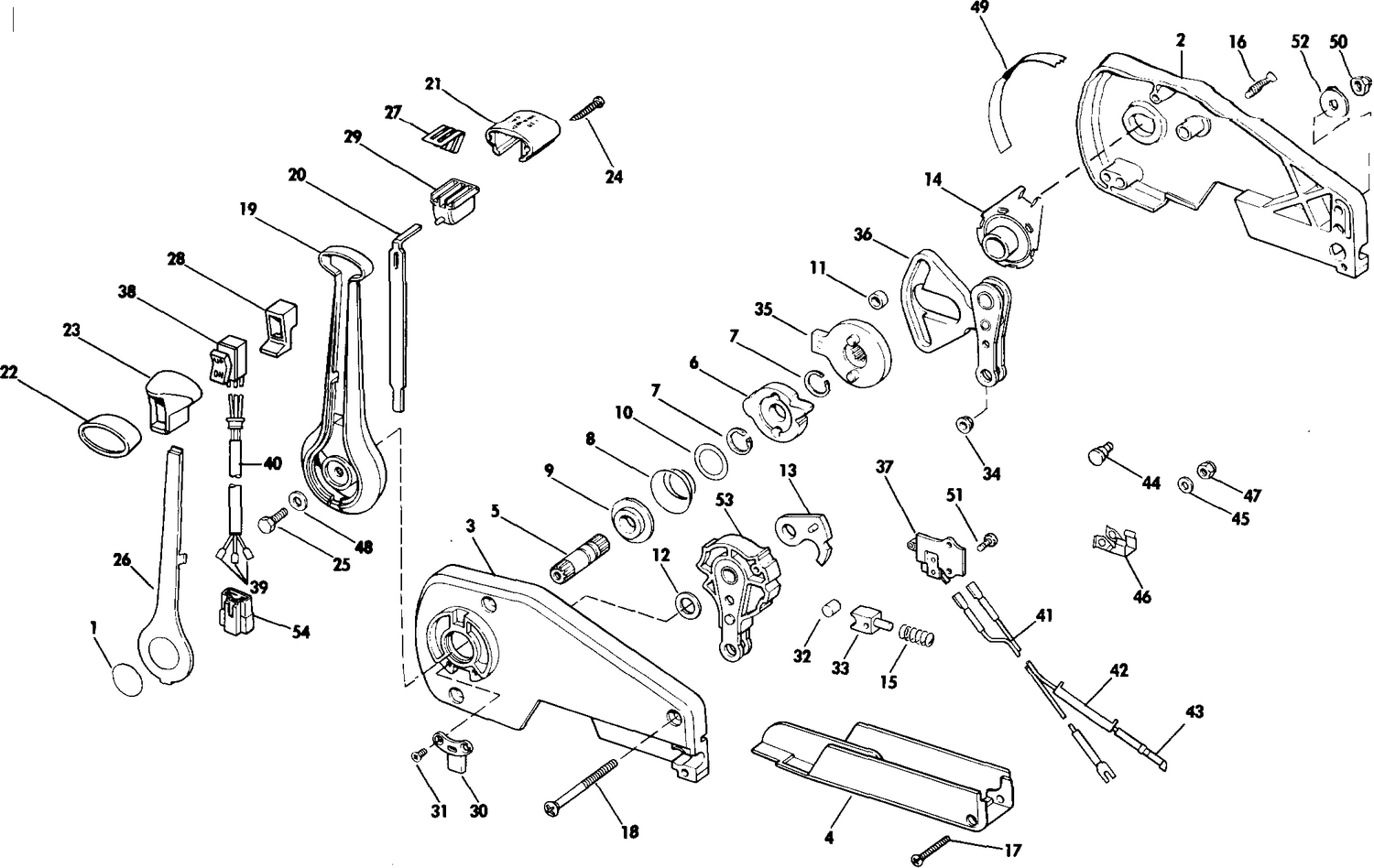 REMOTE CONTROL ASSEMBLY - SINGLE LEVER