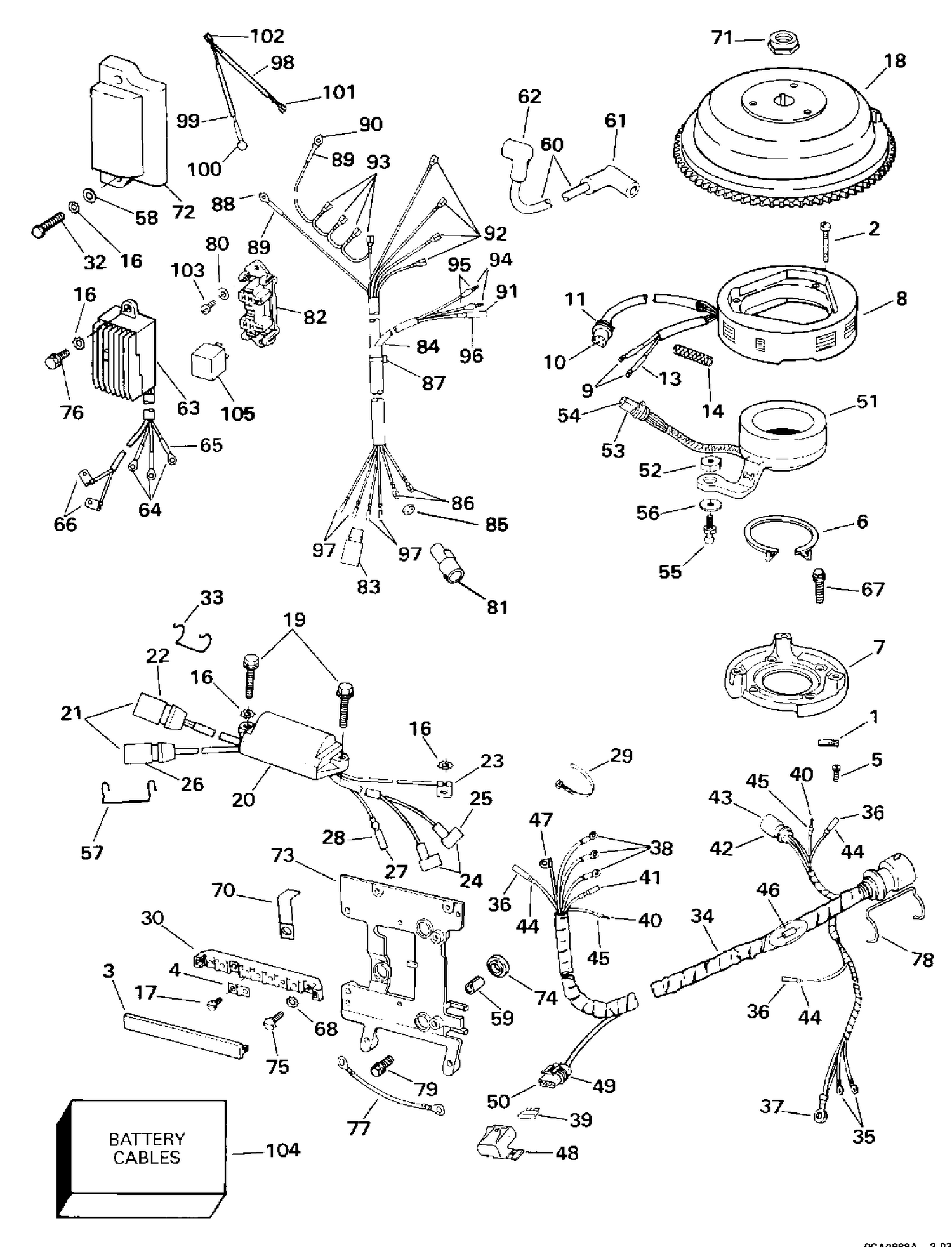 IGNITION SYSTEM - 40-50 ELECTRIC START EL AND TL MODELS