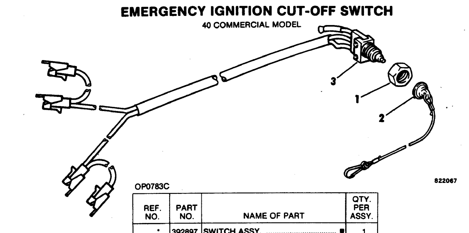 EMERGENCY IGNITION CUT-OFF SWITCH 40 COMMERCIAL