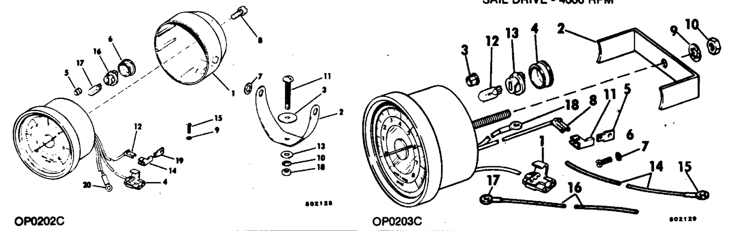 TACHOMETER KIT - POD MOUNT 70 THRU 235
