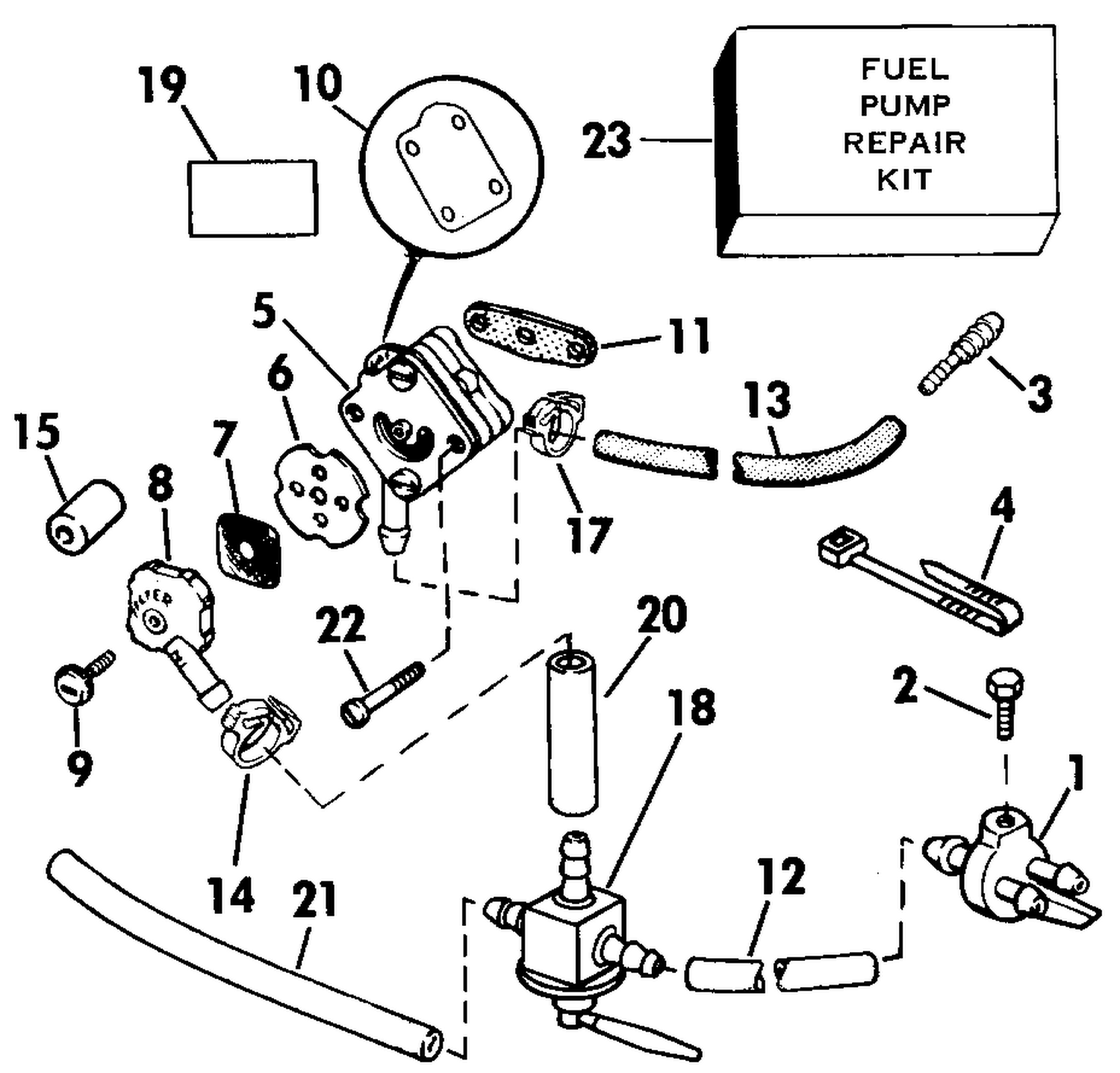 ADAPTER KIT, REMOTE FUEL TANK 4RD & 4.5 MODELS