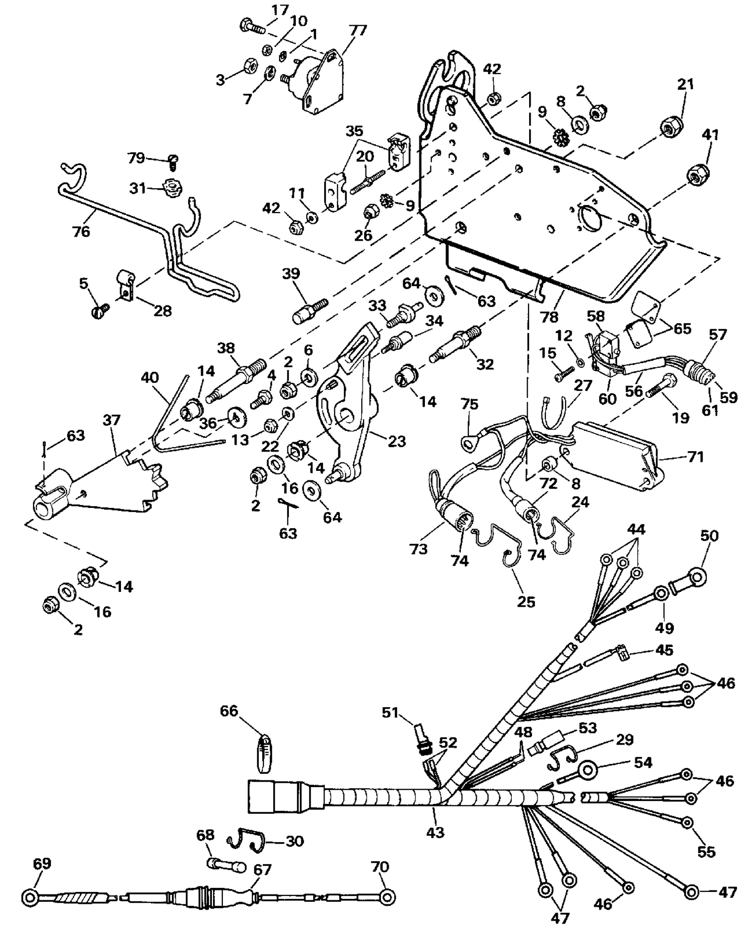 WIRE HARNESS, BRACKET & SOLENOID