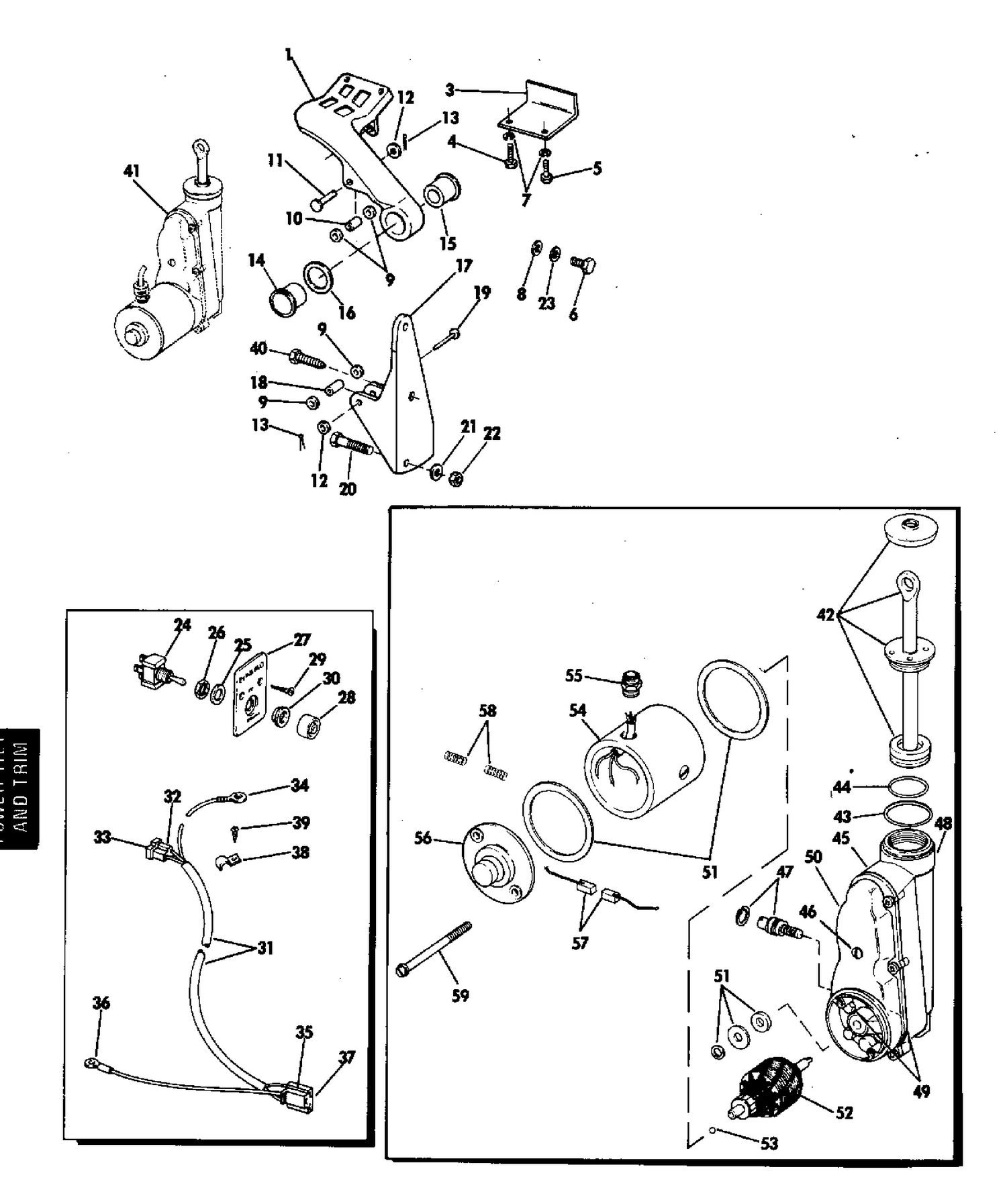 POWER TILT KIT 75 SHORT SHAFT