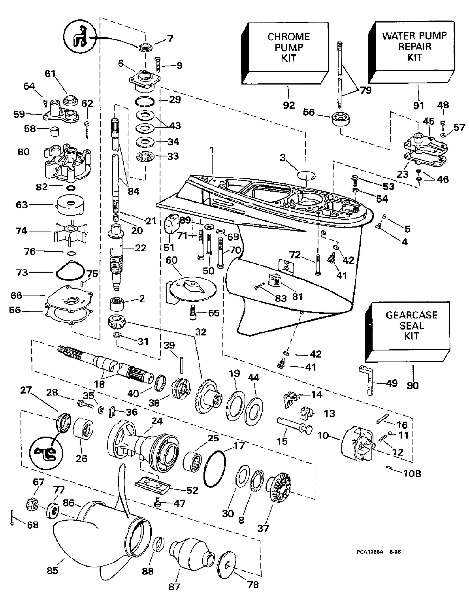 GEARCASE - 20 IN. MODELS