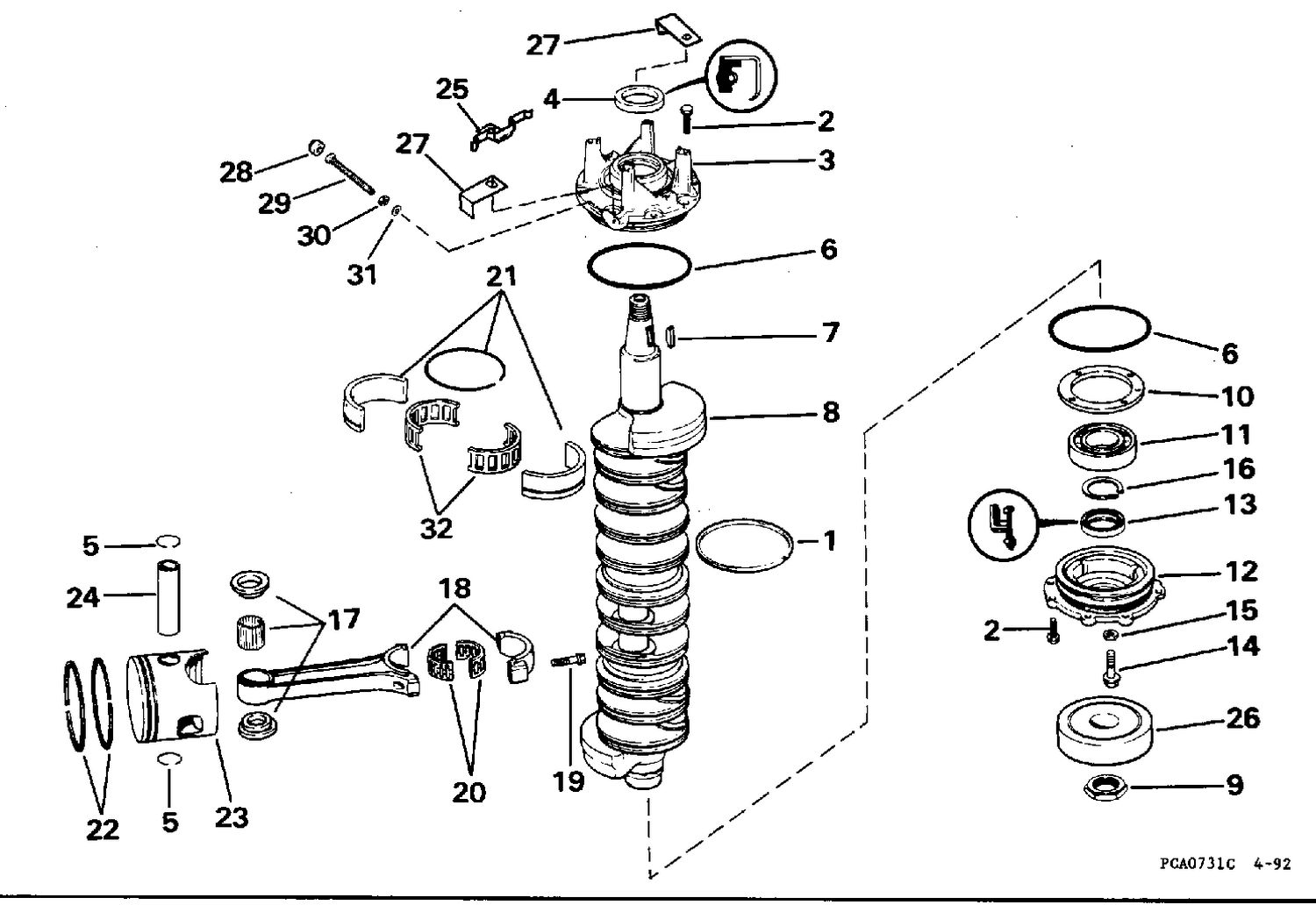 CRANKSHAFT & PISTON