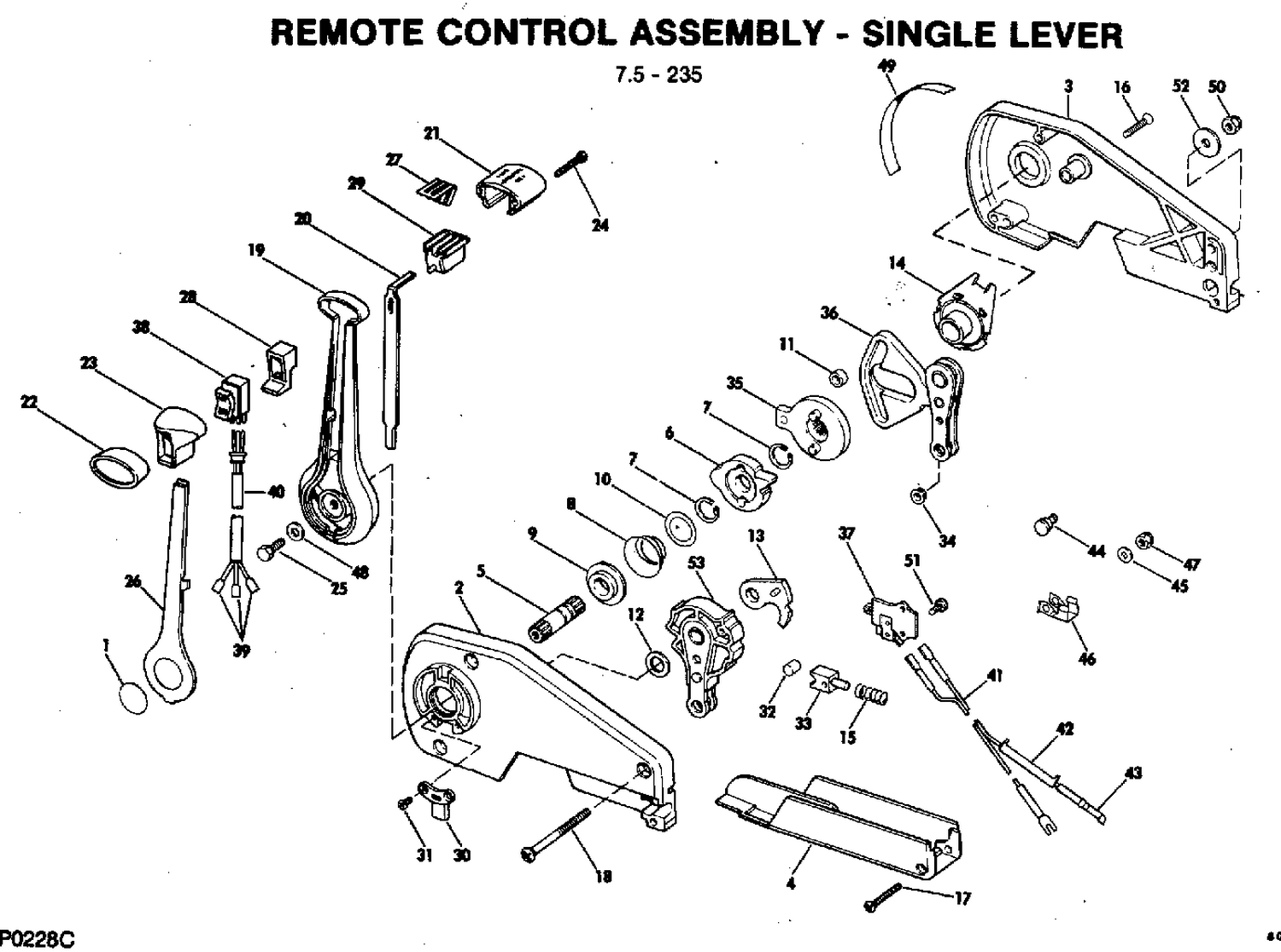 REMOTE CONTROL ASSEMBLY-SINGLE LEVER