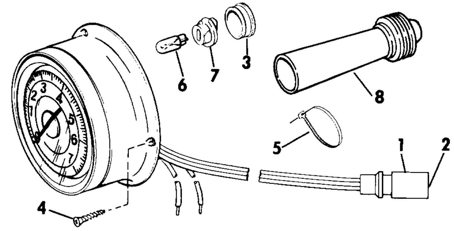 TACHOMETER KIT - SURFACE MOUNT - PLUG IN