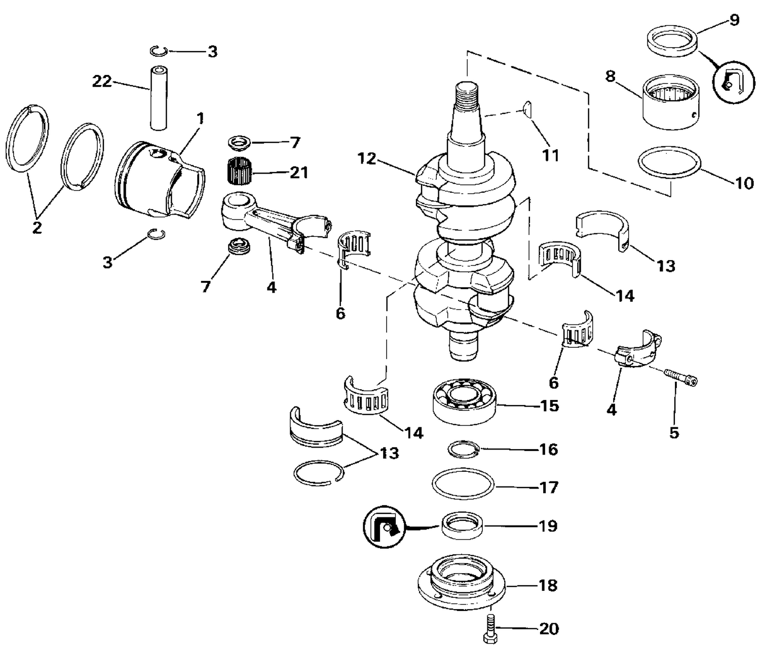 CRANKSHAFT & PISTON