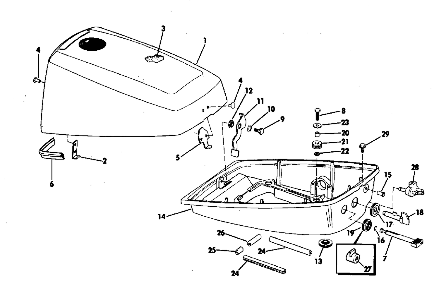 MOTOR COVER-4.5 JOHNSON MODELS