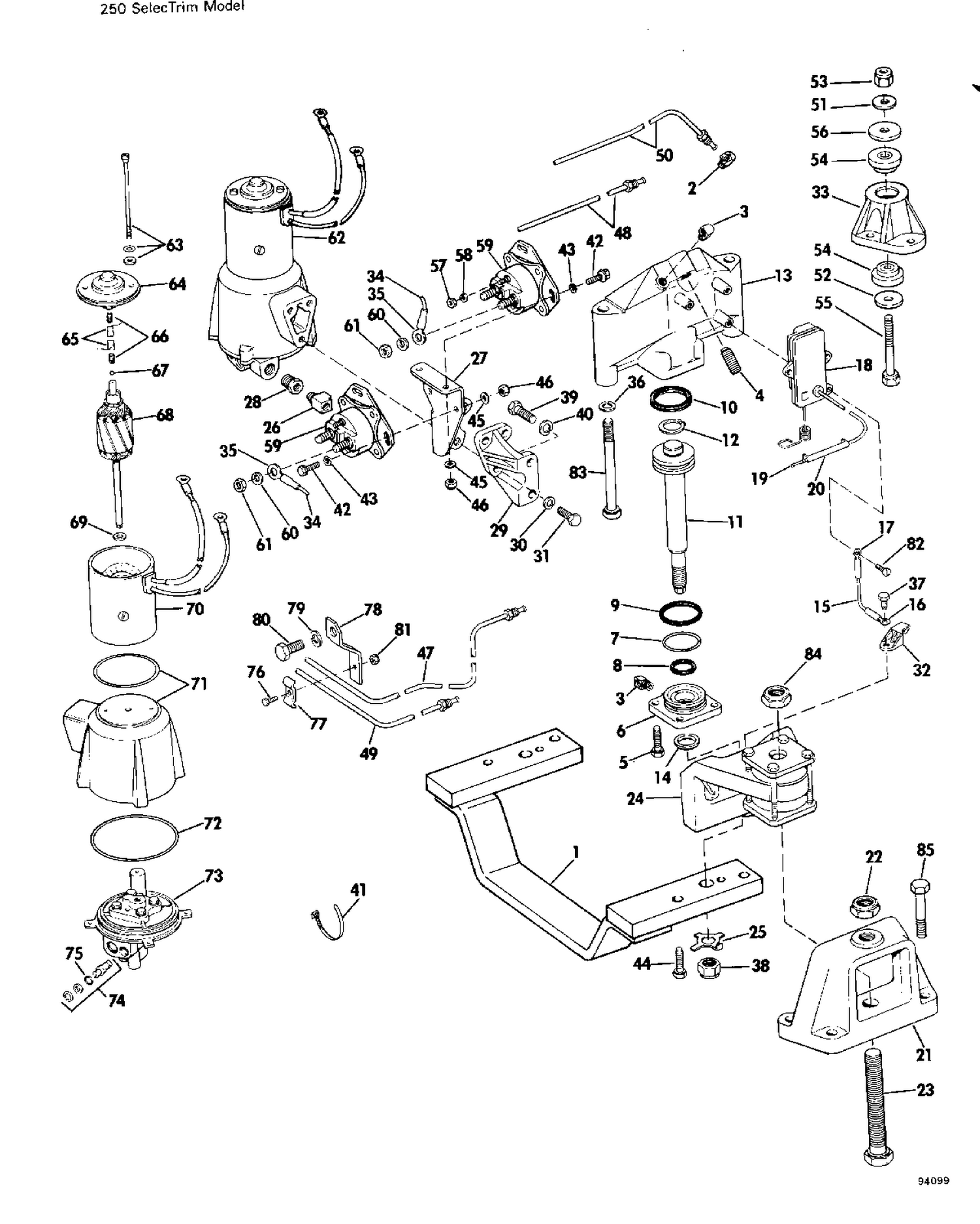 ENGINE MOUNT GROUP 250 SELECTRIM MODEL