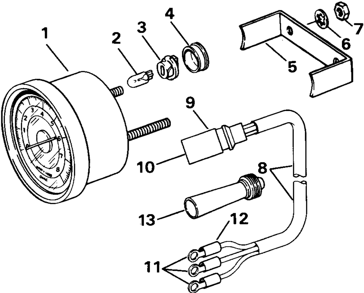 TACHOMETER KITS - FLUSH MOUNT - ANALOG - PLUG-IN